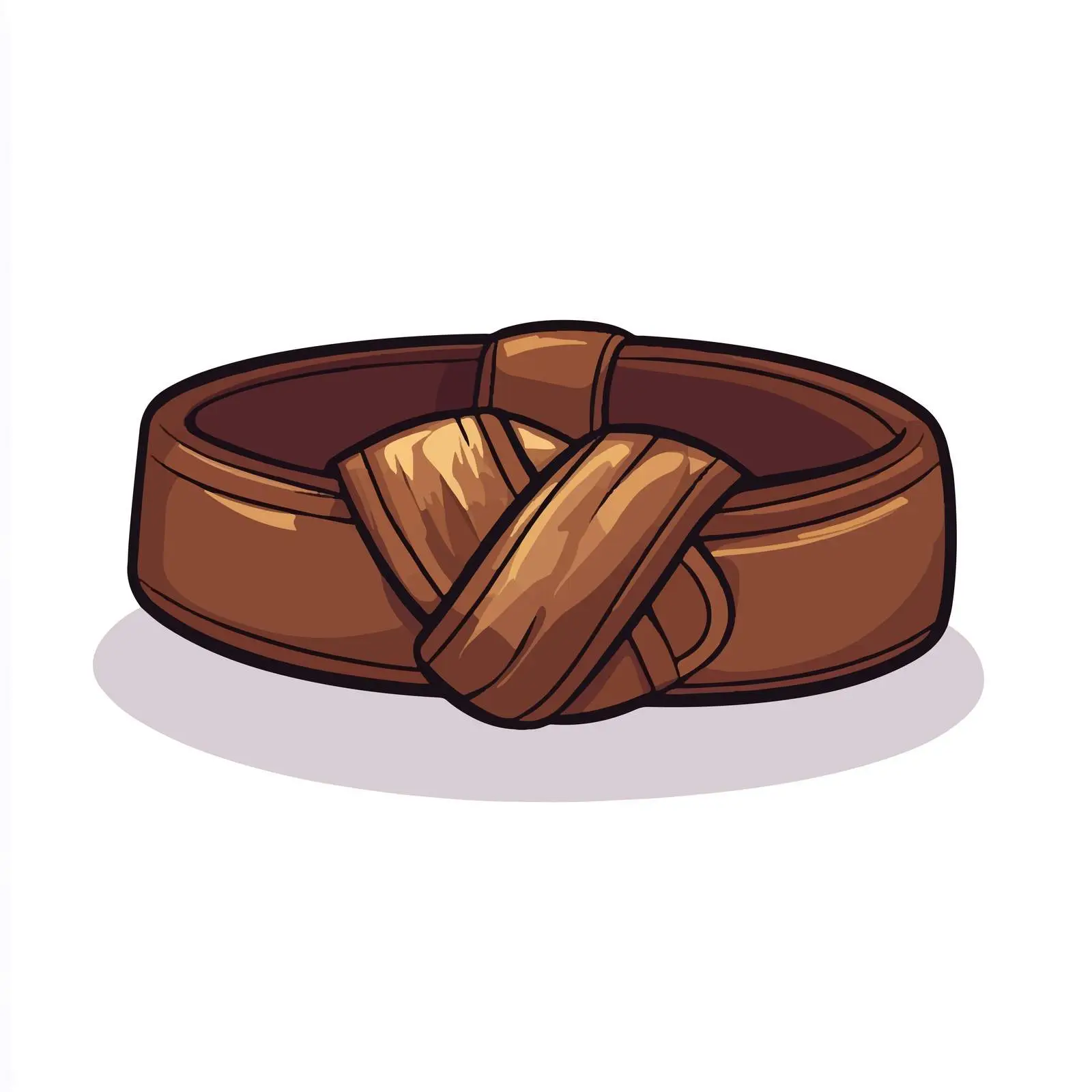 Hand-Drawn Brown Belt Illustration — free download from Dotvec