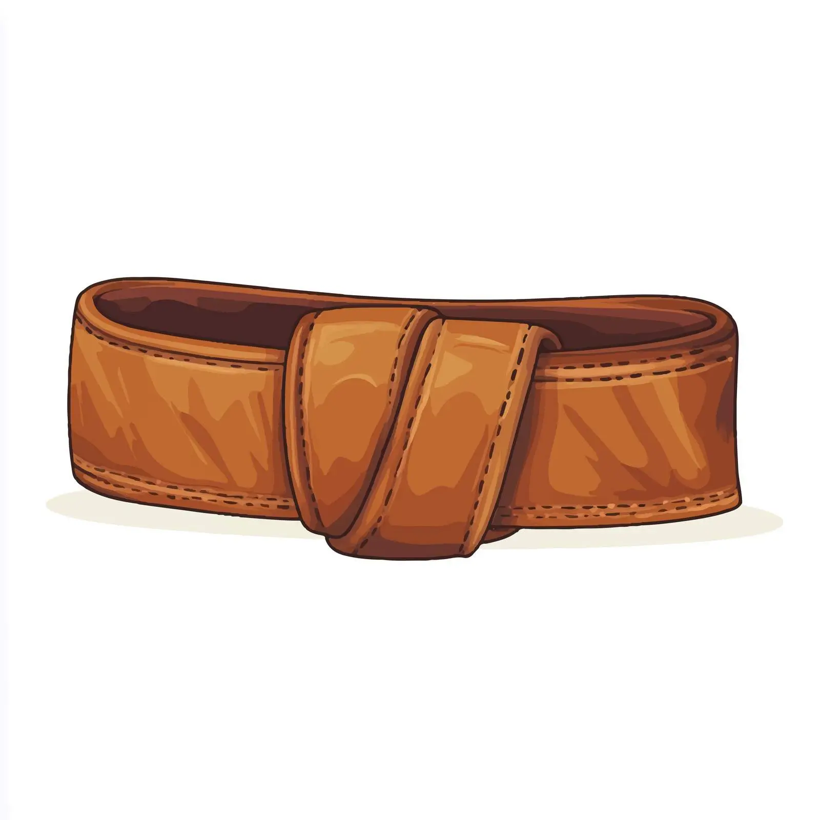 Brown Belt Cartoon Vector Illustration – free fun style image from Dotvec