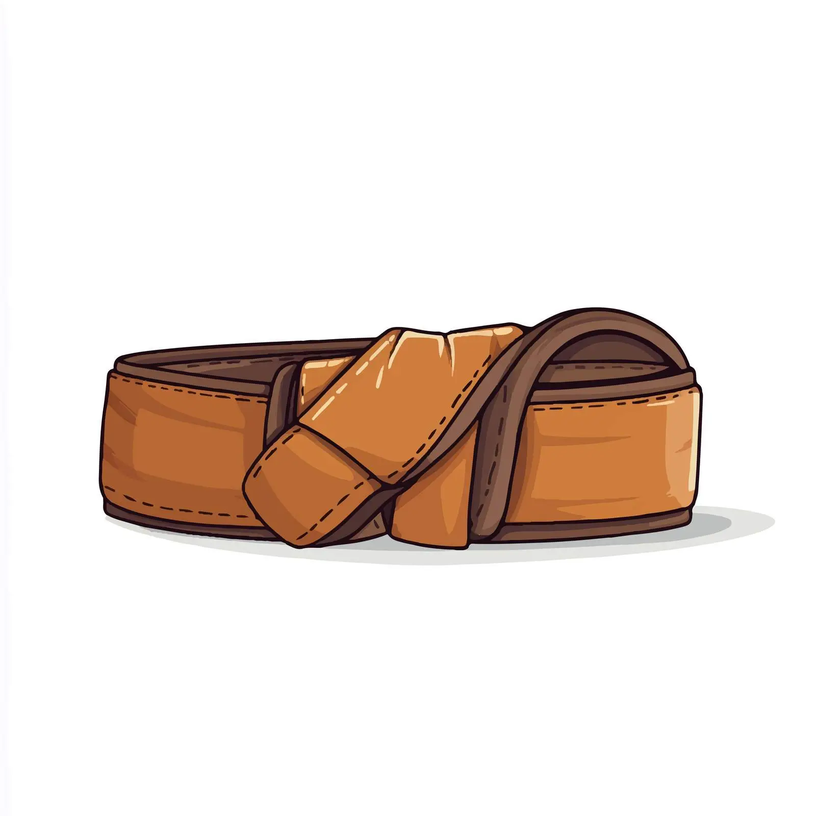 Hand-Drawn Brown Belt Cartoon Vector — free download from Dotvec