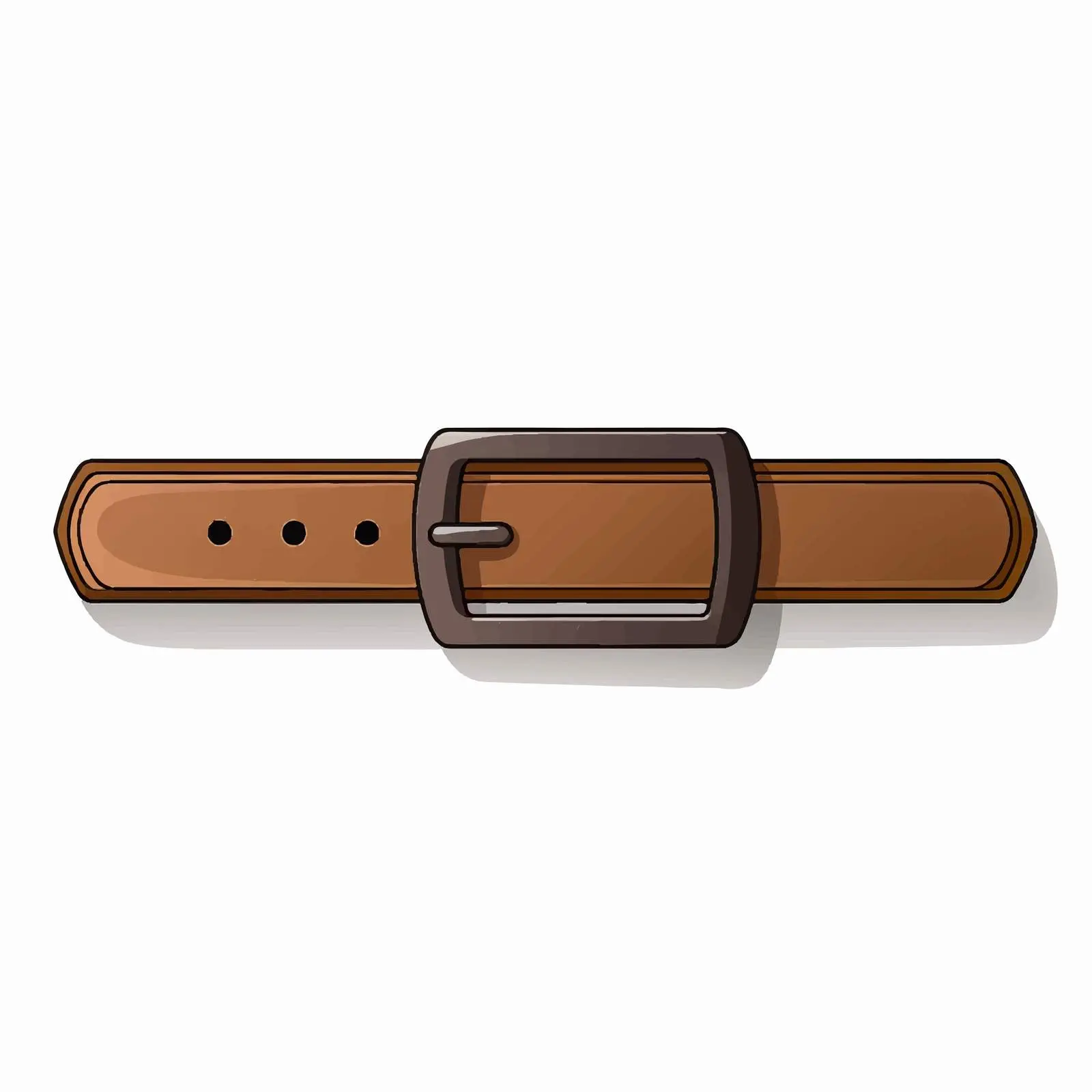 Brown Belt Line Vector Illustration on White Background – free stylish accessory image from Dotvec