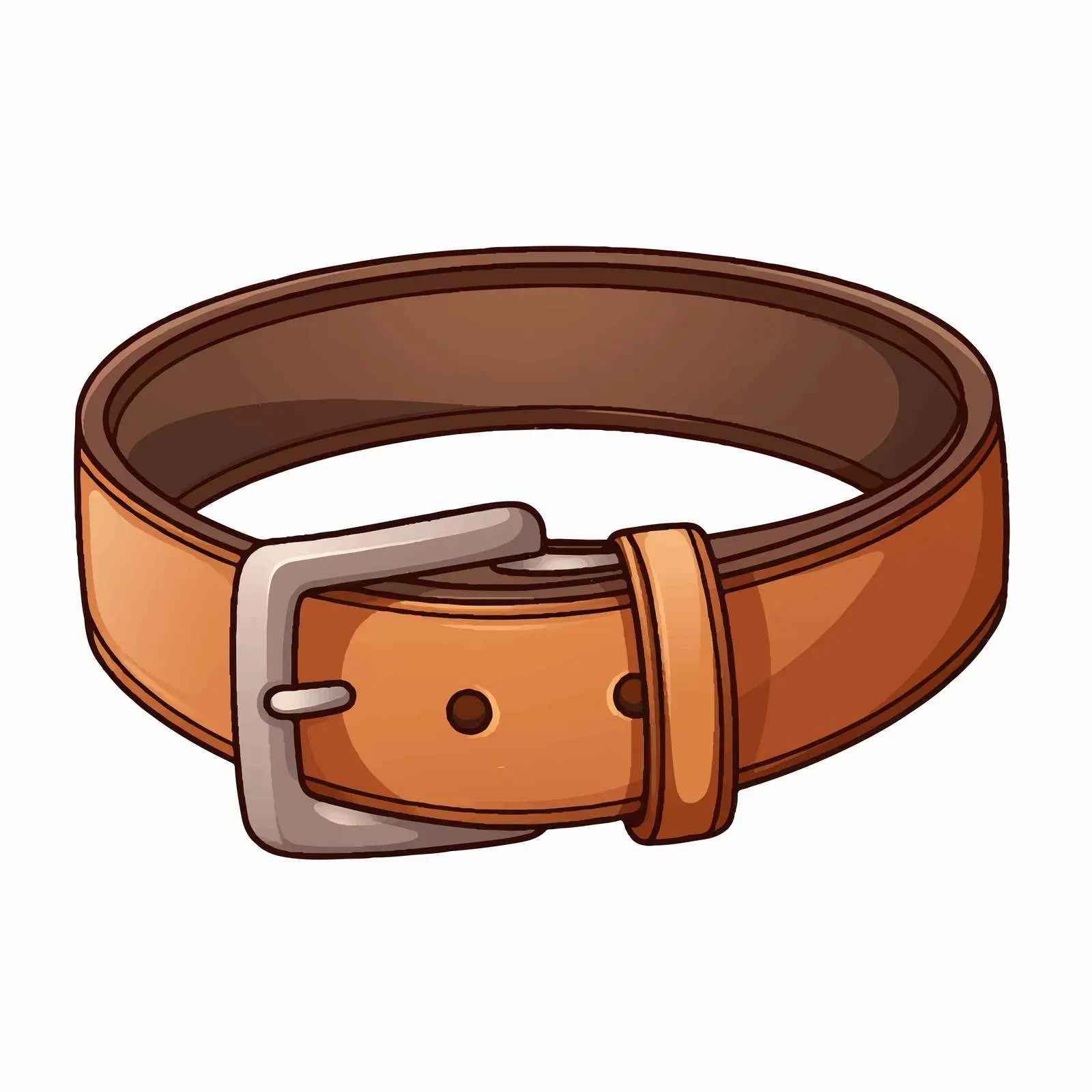 Brown Belt Line Vector Illustration on White Background — free download from Dotvec