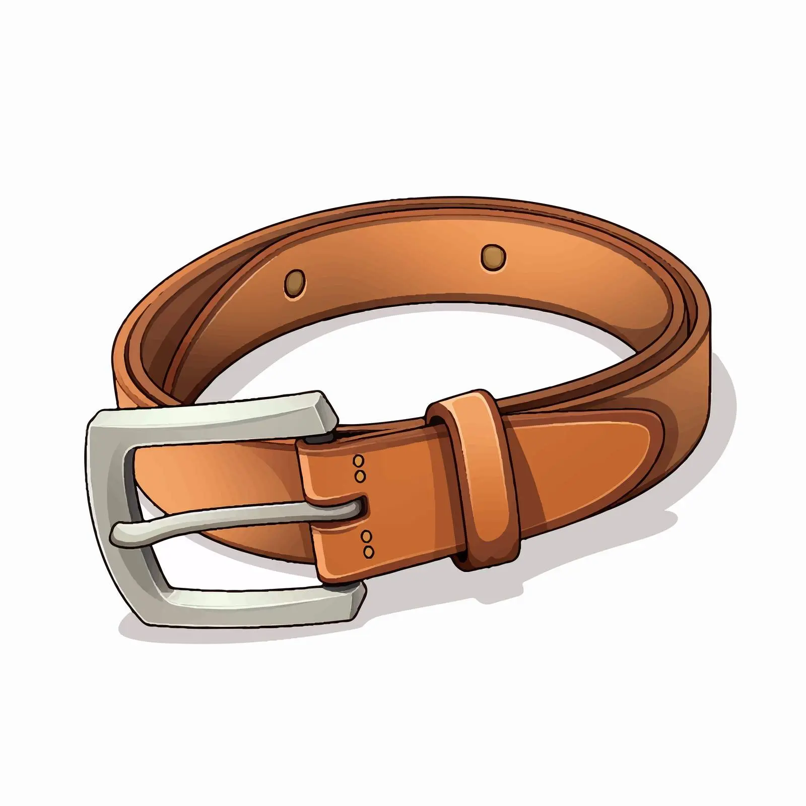 Brown Belt Line Vector Illustration on White Background — free download from Dotvec