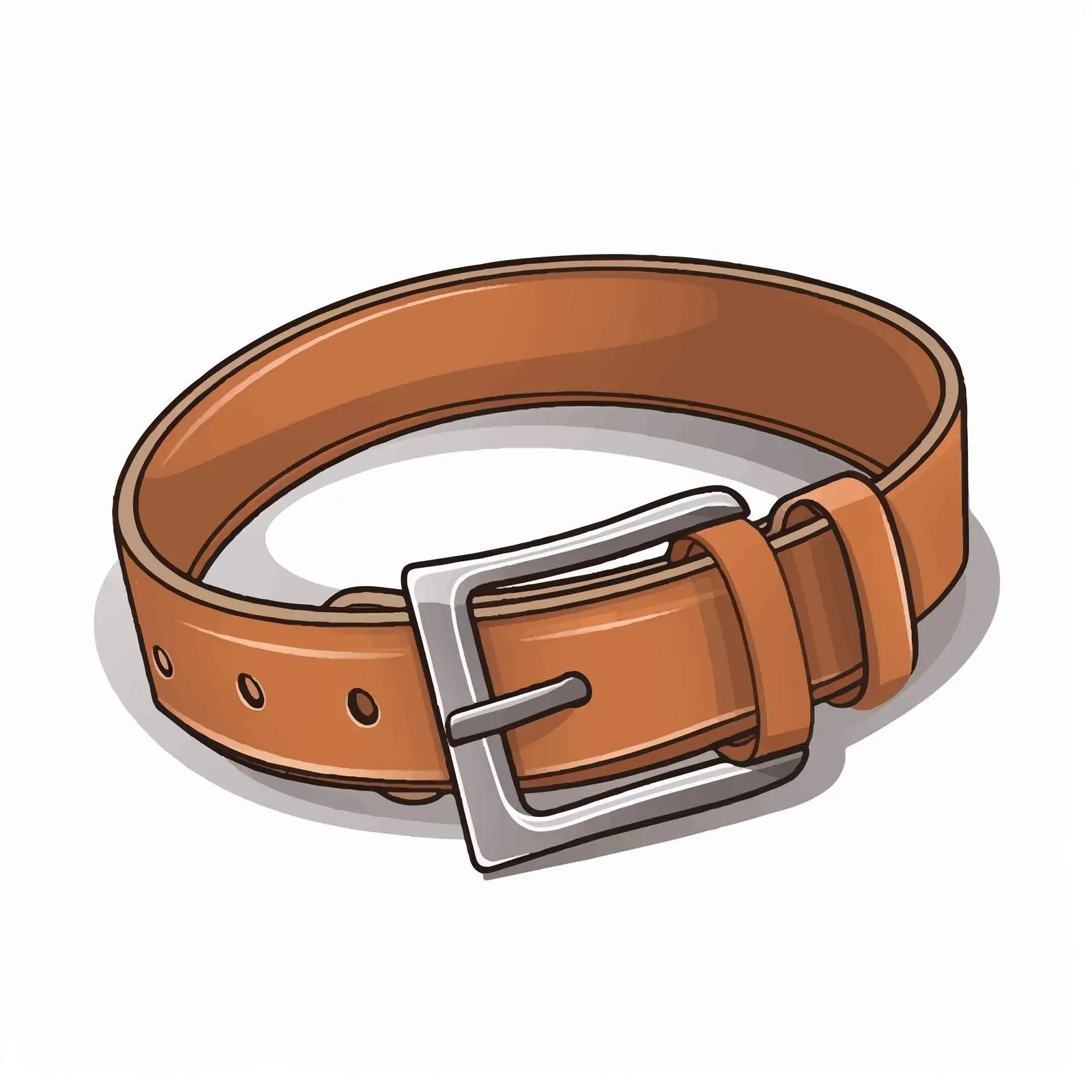 Brown Belt Vector Illustration on White Background — free download from Dotvec