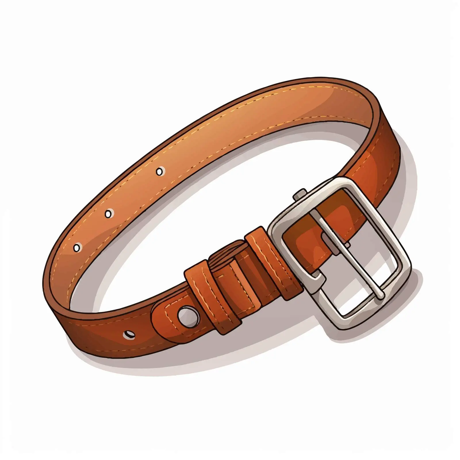 Brown Belt Vector Illustration on White Background — free download from Dotvec