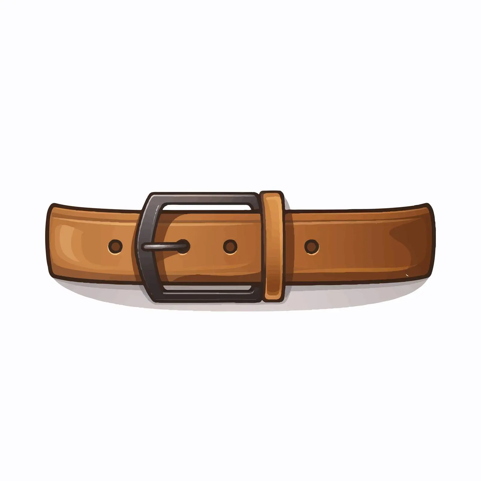 Brown Belt Vector Illustration on White Background — free download from Dotvec