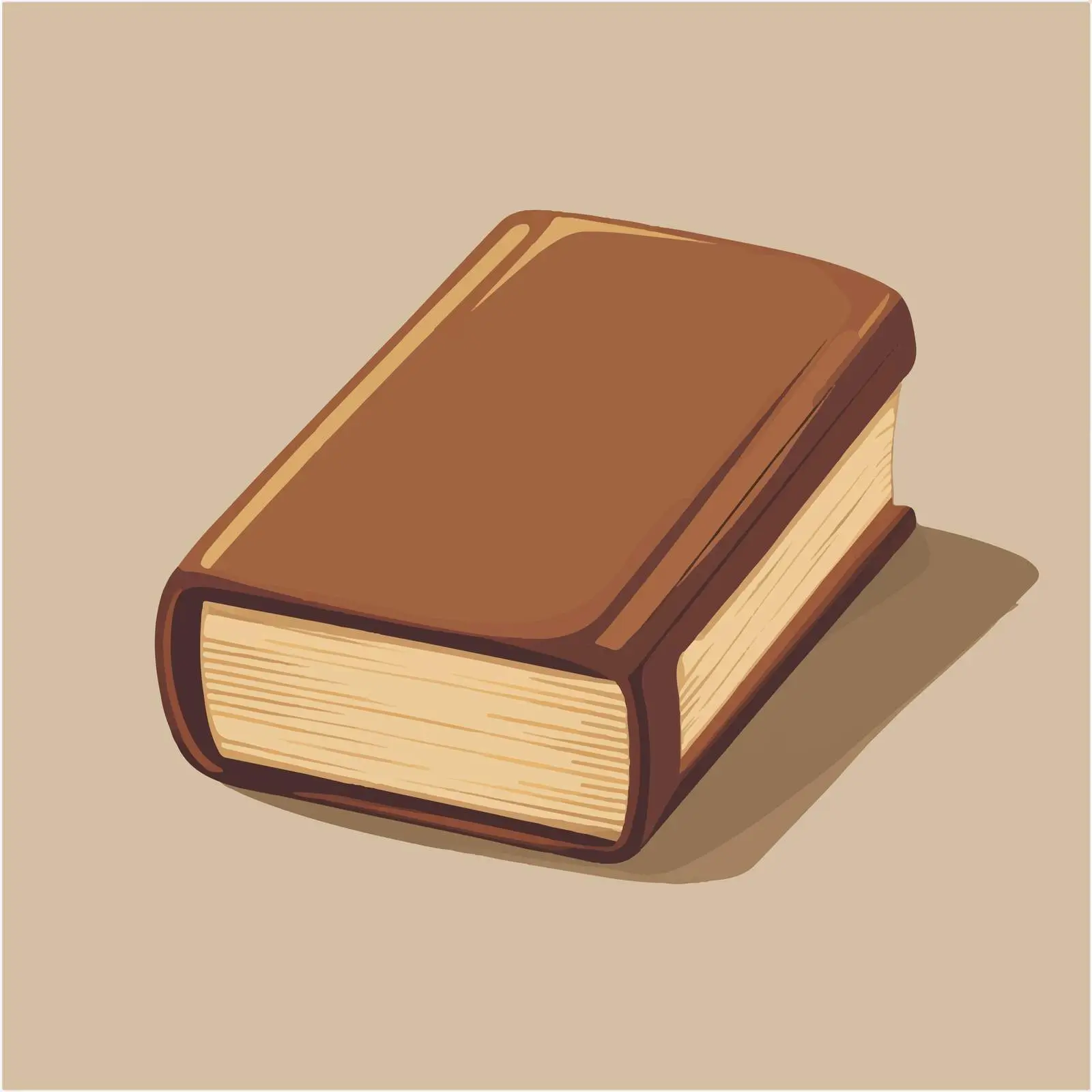 Brown Book Vector Illustration in Frame — free download from Dotvec