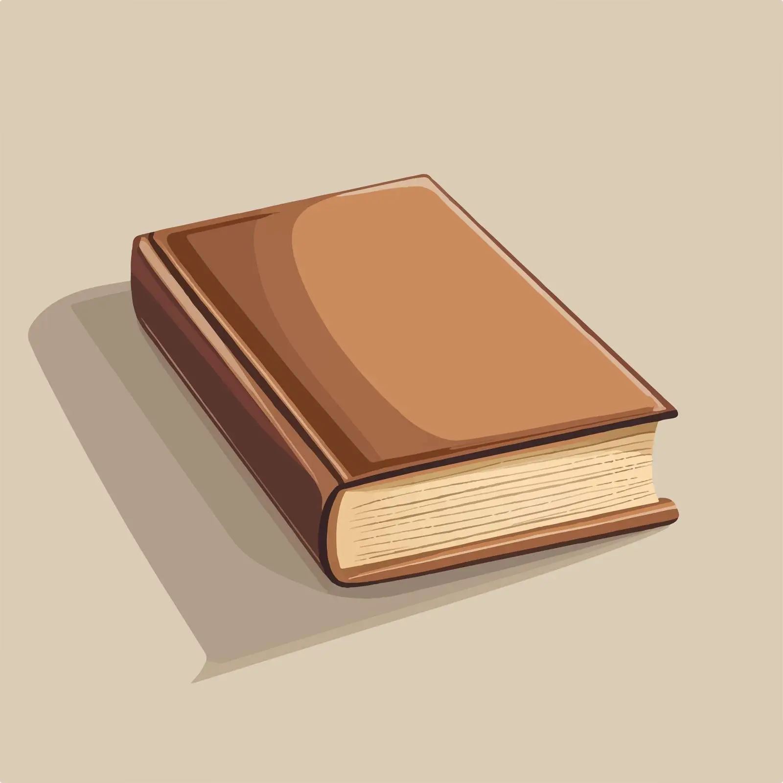 Flat Vector Illustration of Brown Book — free download from Dotvec