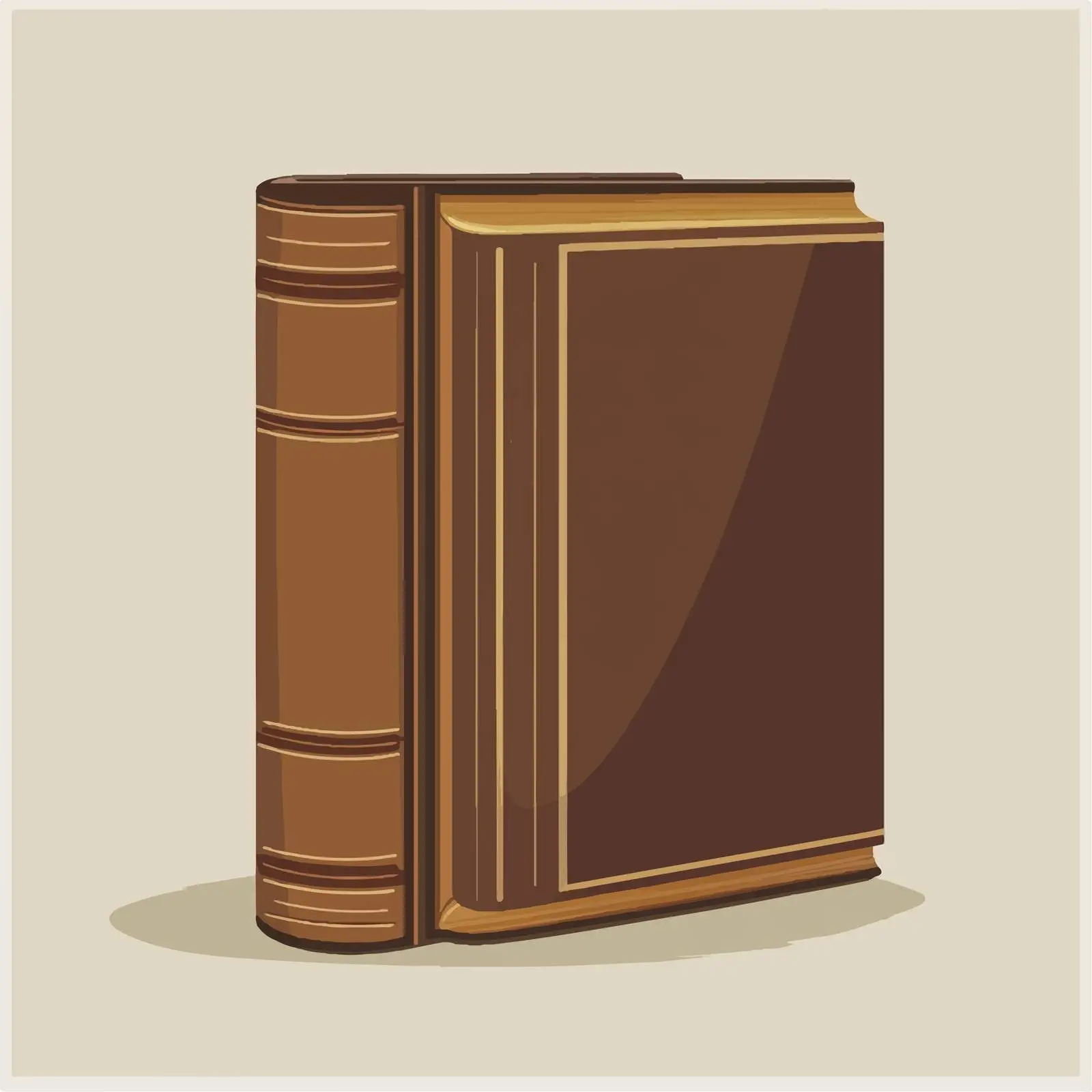 Brown Book Vector Illustration in Frame — free download from Dotvec