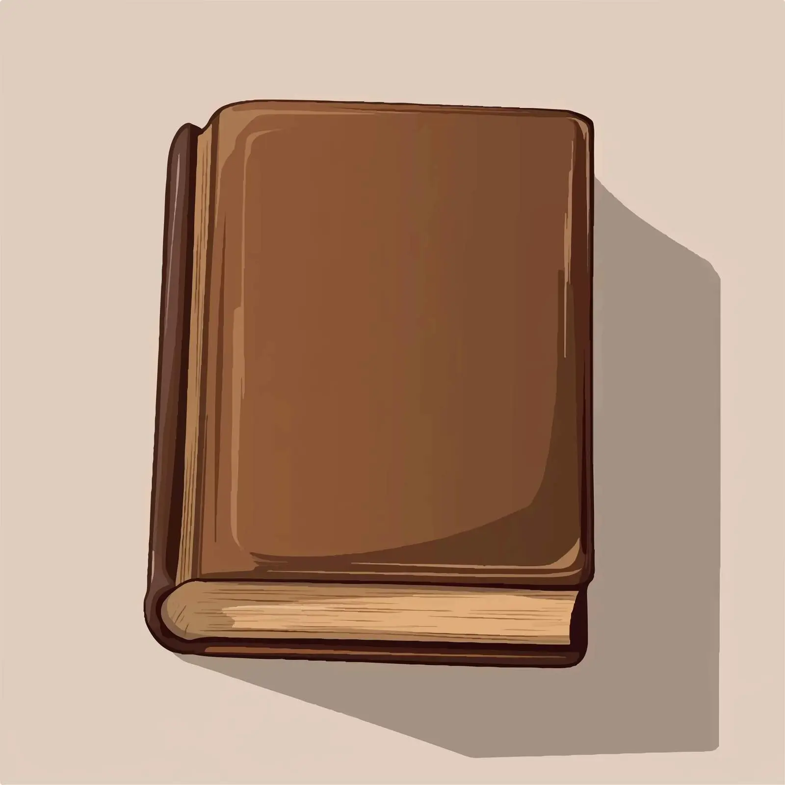Brown Book Flat Vector Illustration — free download from Dotvec