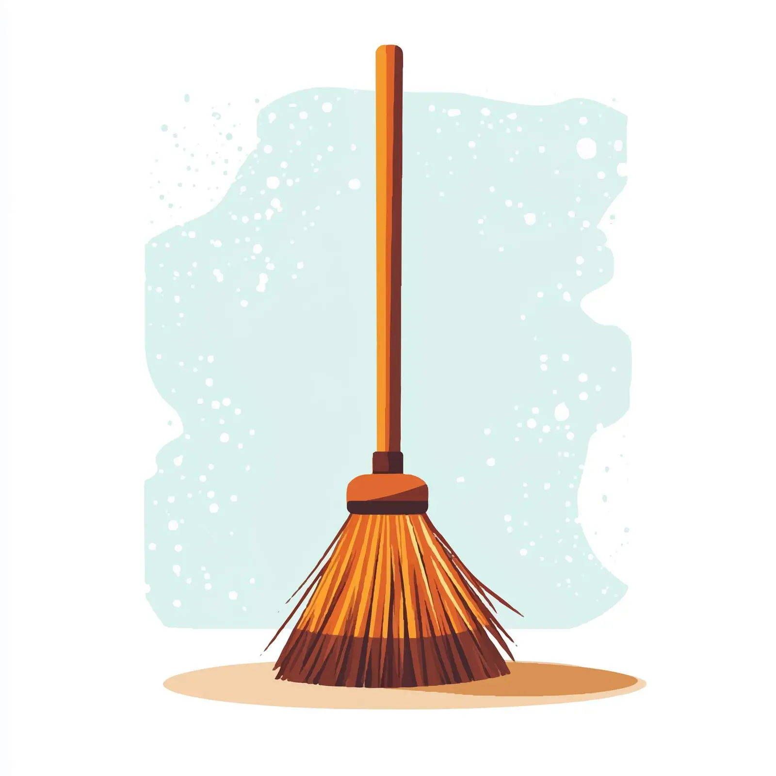 Flat Vector Broom Illustration — free download from Dotvec