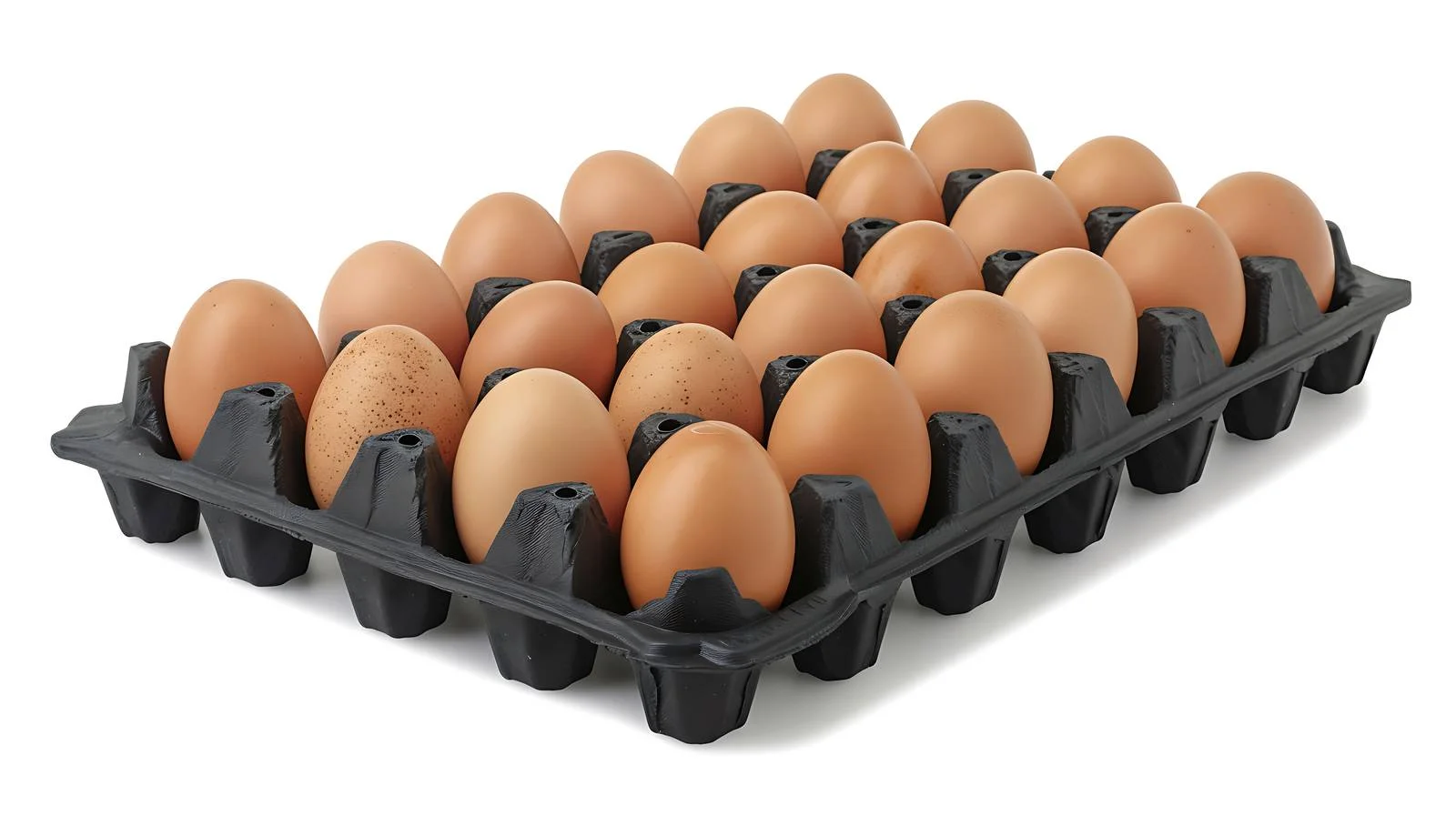 Fresh Brown Chicken Eggs on White Tray — free download from Dotvec