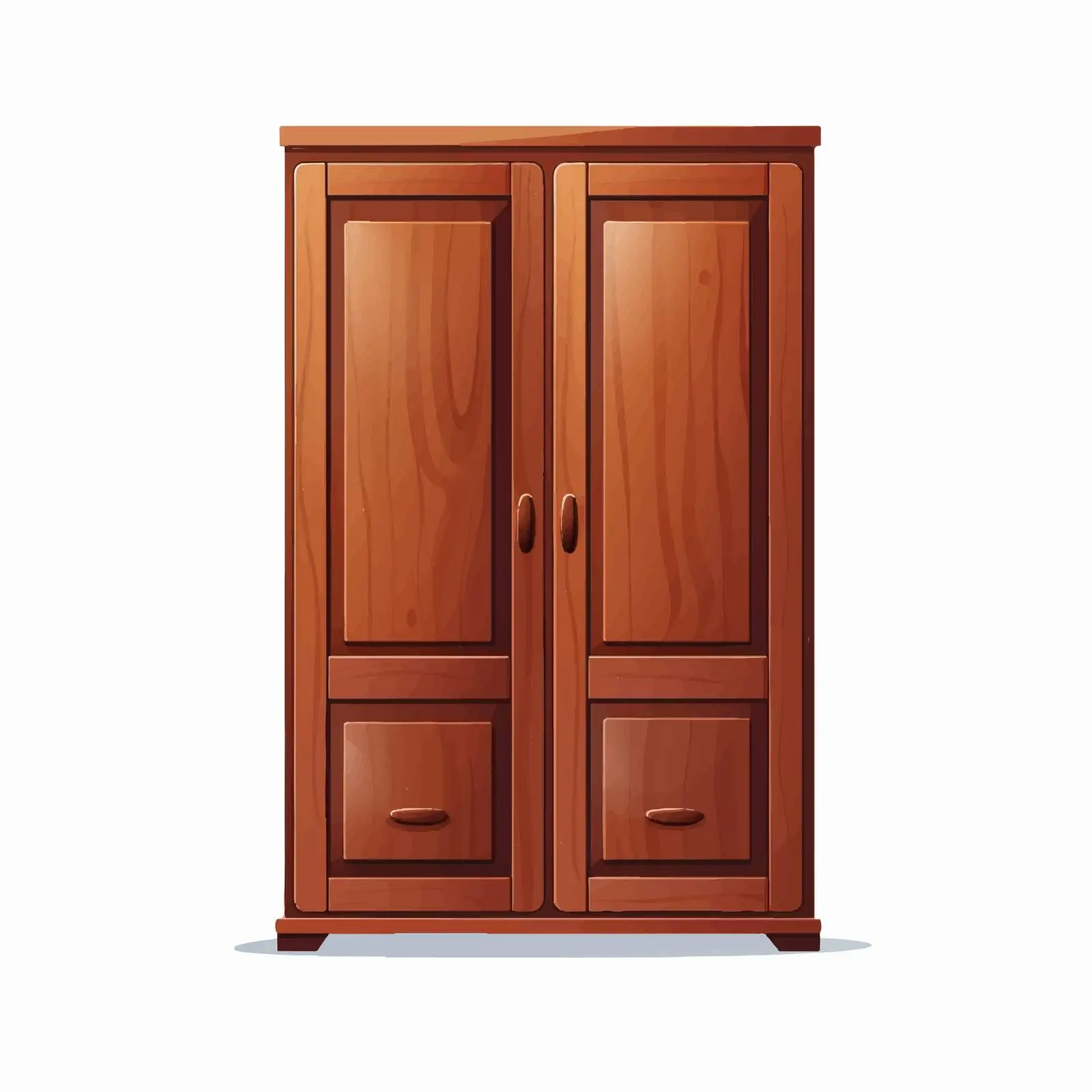 Brown Cupboard Vector Illustration on White Background — free download from Dotvec