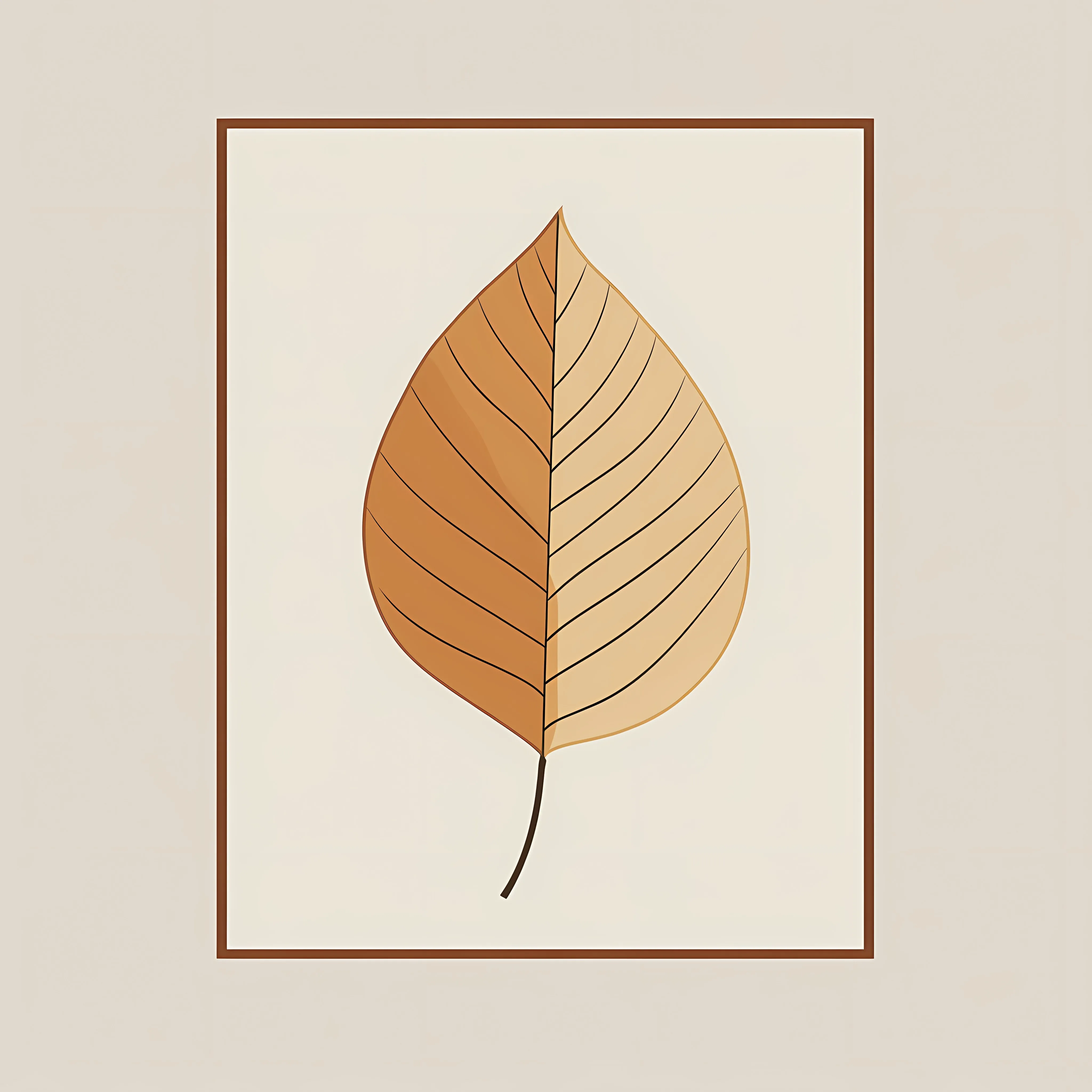 Brown Leaf Nature Element Vector Illustration — free download from Dotvec