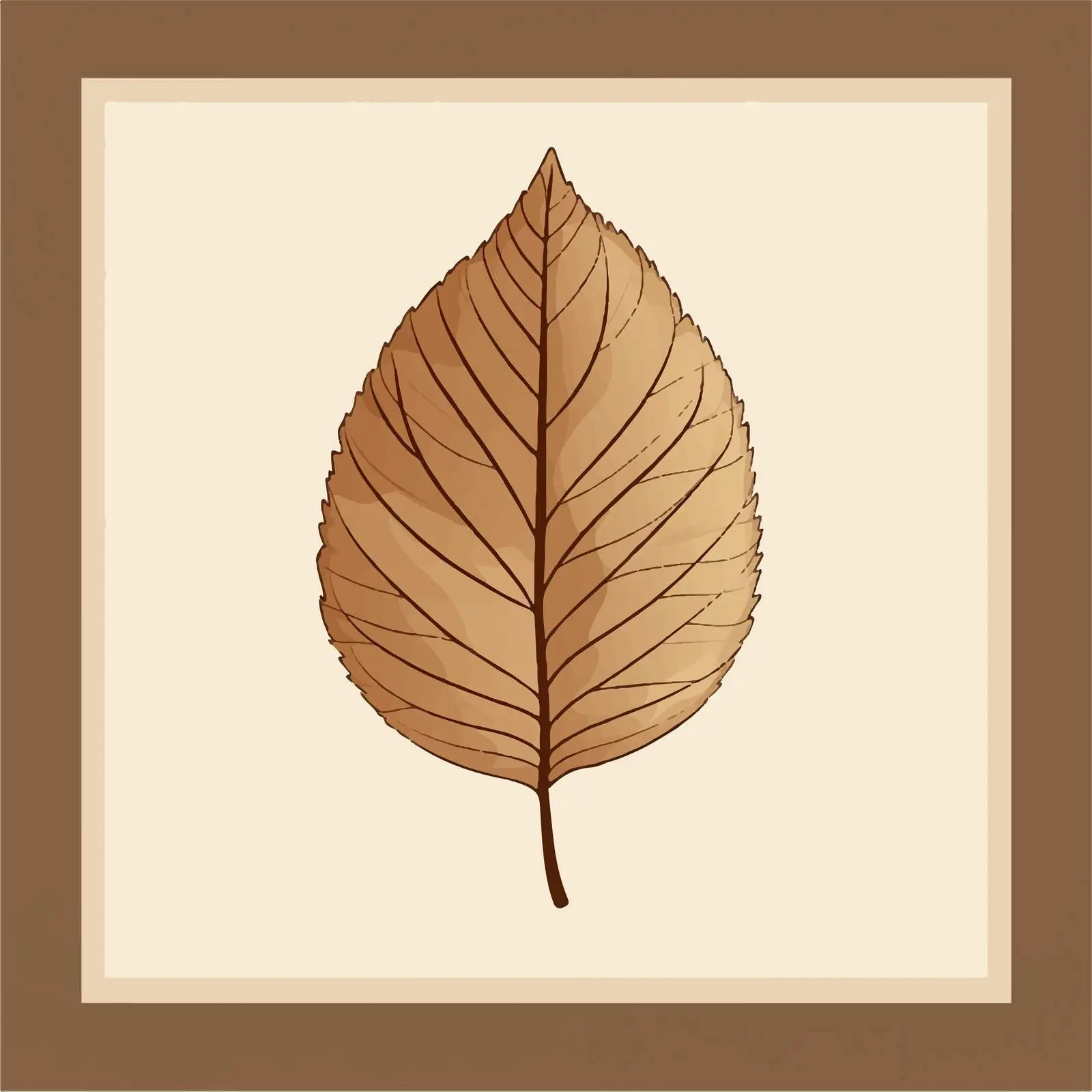 Flat Vector Illustration of Brown Leaf — free download from Dotvec