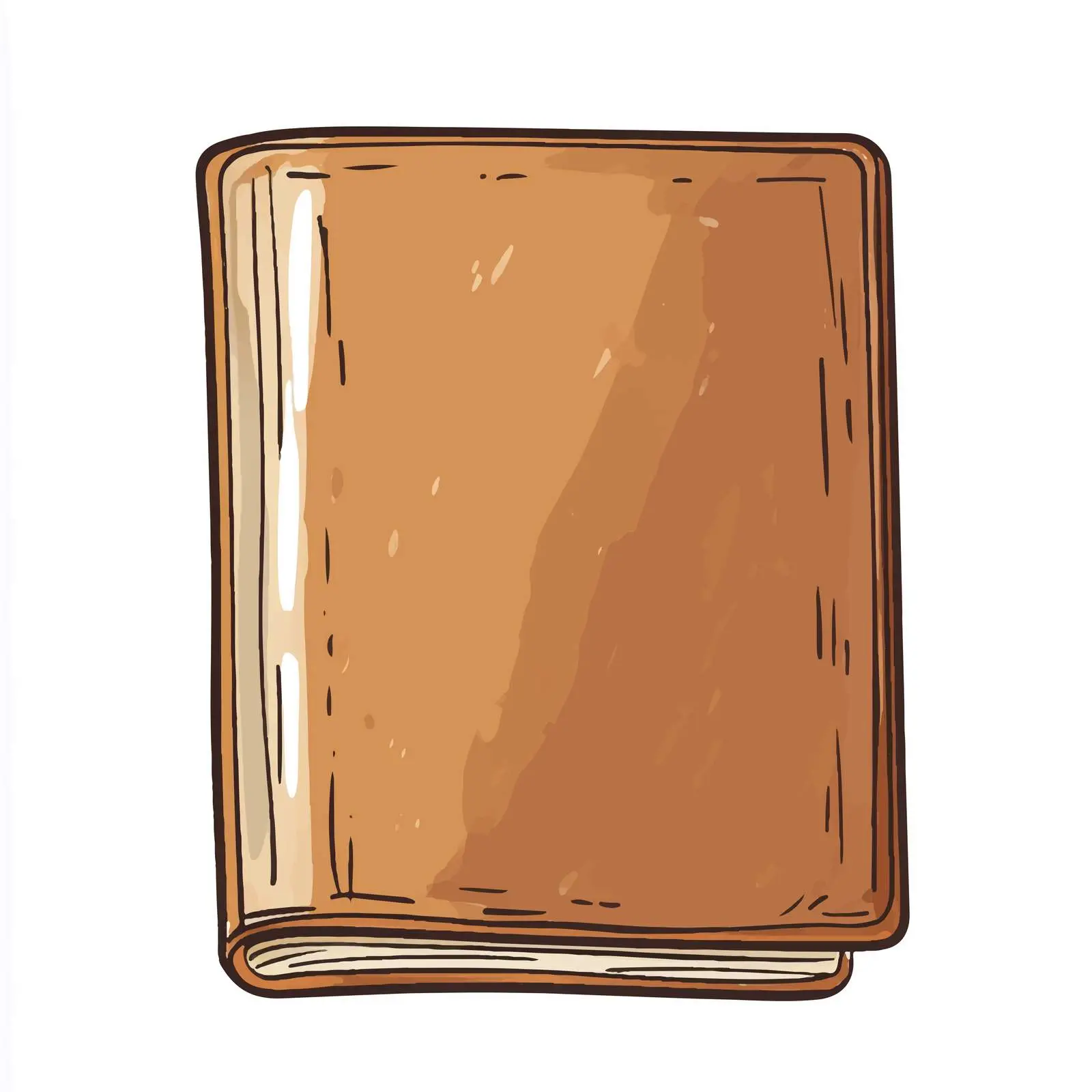 Brown Cartoon Notebook Vector Illustration — free download from Dotvec