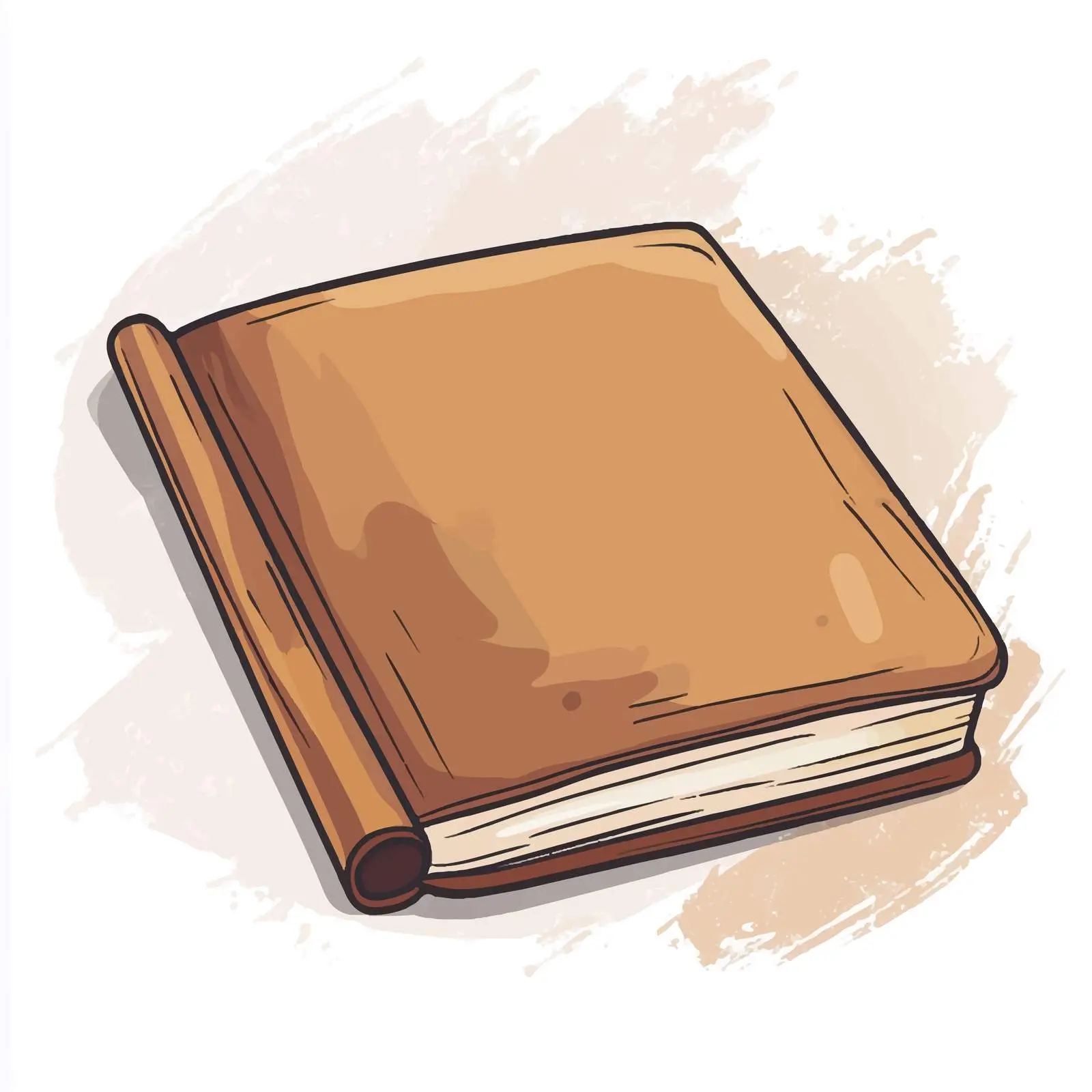 Brown Cartoon Notebook Illustration Vector — free download from Dotvec