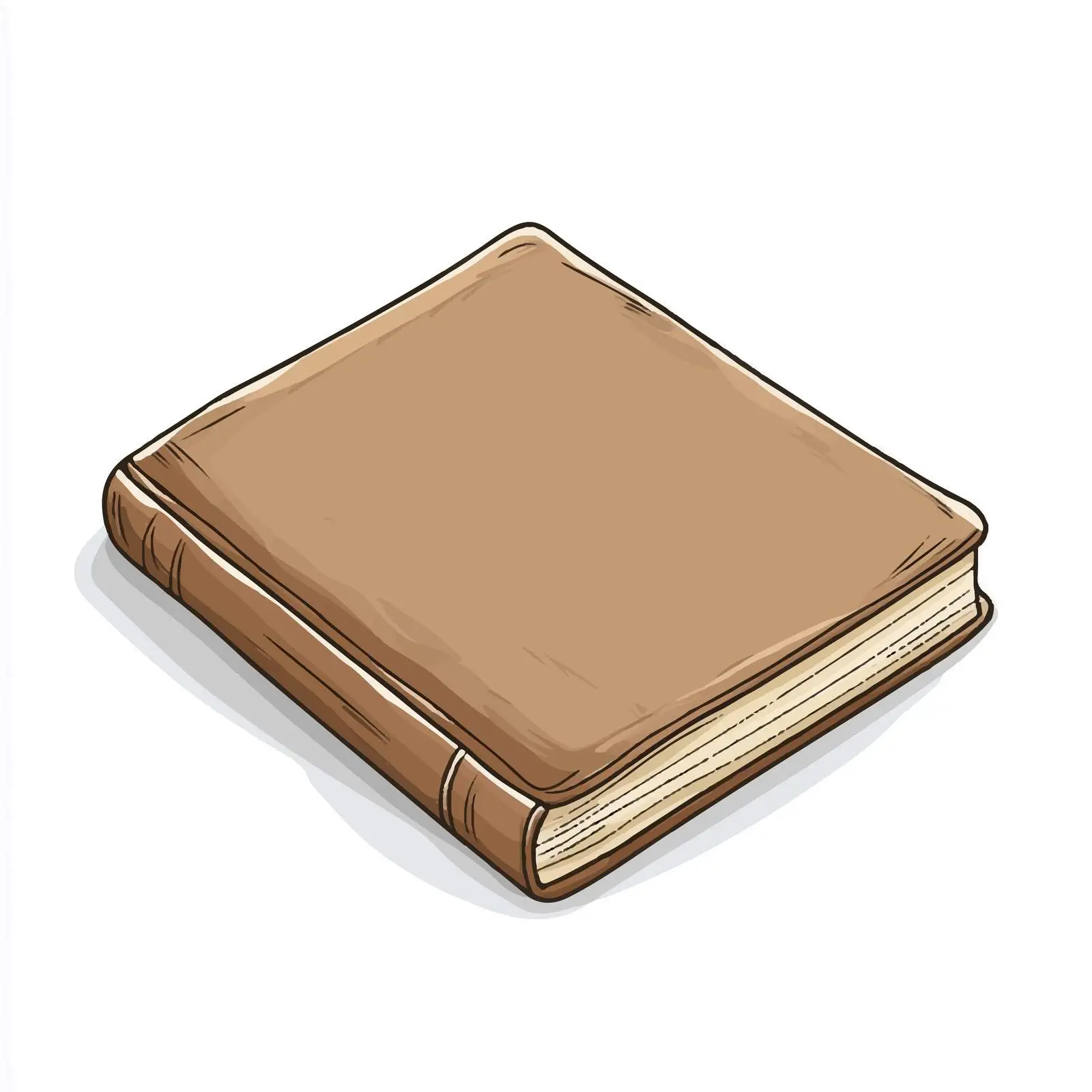 Brown Cartoon Notebook Vector Illustration — free download from Dotvec
