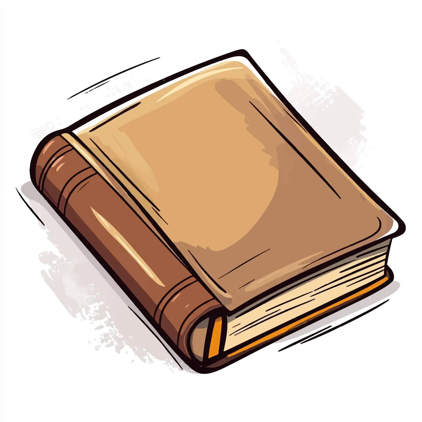 Brown Cartoon Notebook Vector Illustration — free download from Dotvec