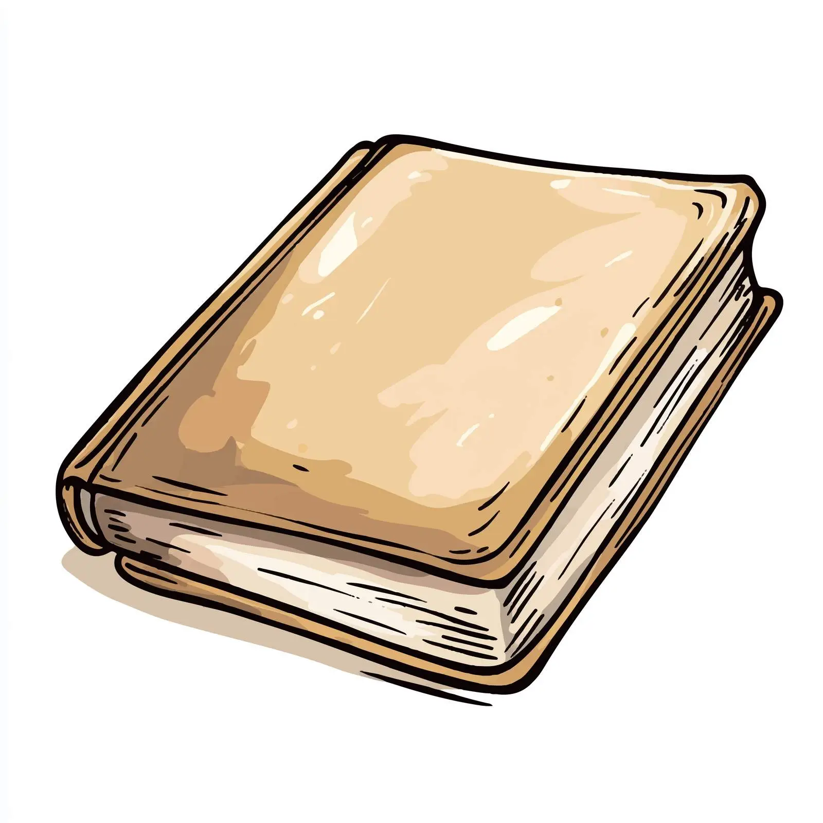 Brown Cartoon Notebook Vector Illustration — free download from Dotvec