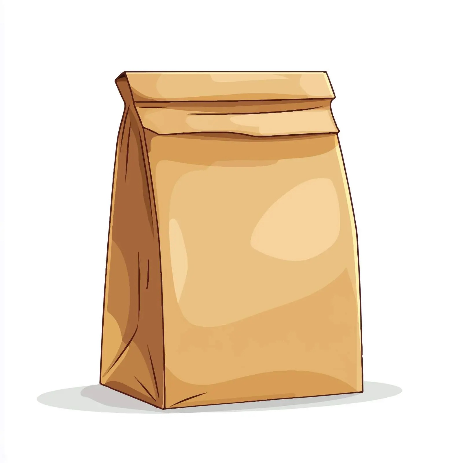 Cartoon Brown Paper Bag Illustration — free download from Dotvec