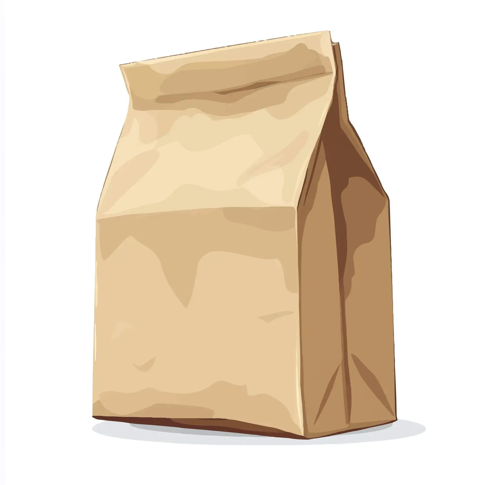 Brown Paper Bag Cartoon Vector Illustration — free download from Dotvec
