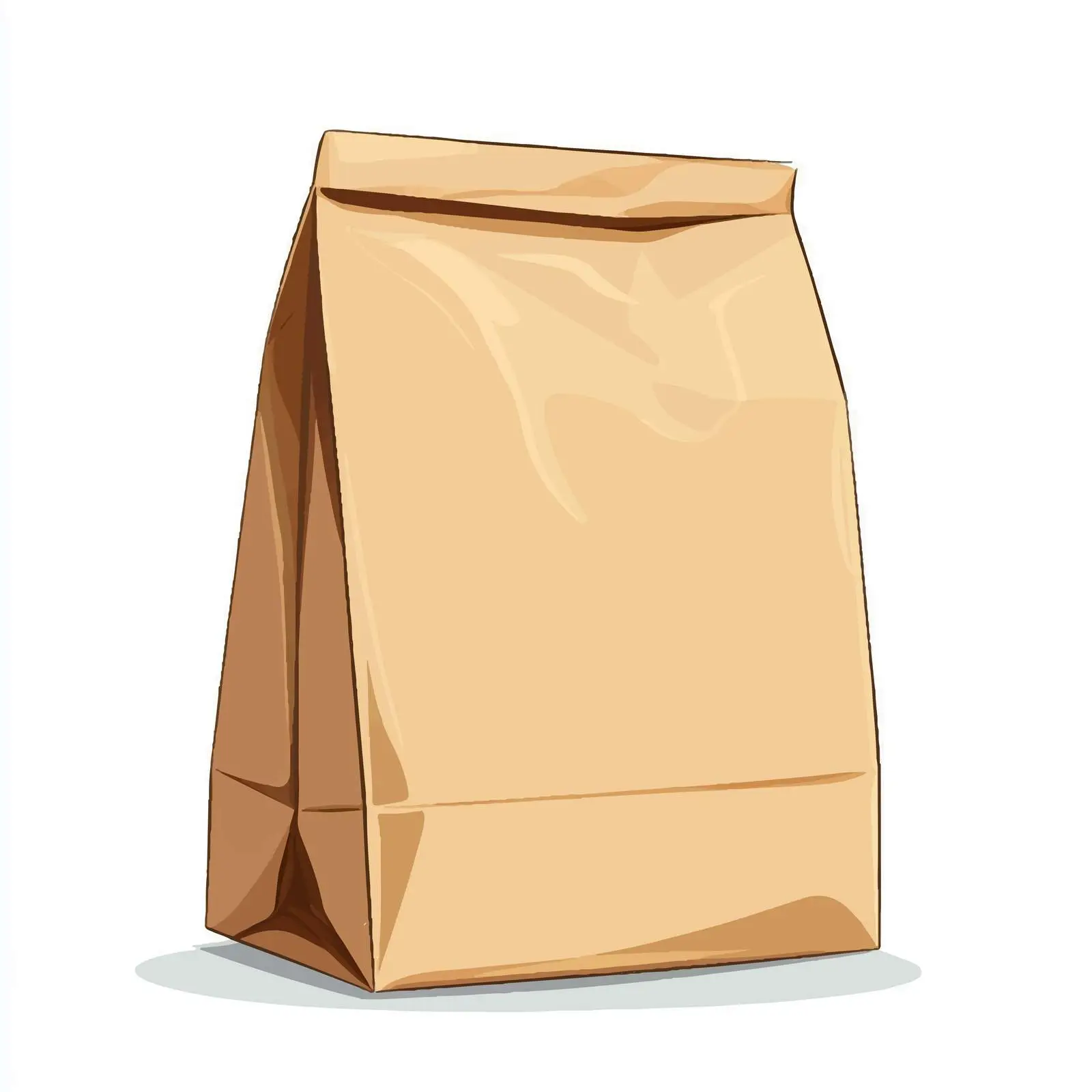 Hand-Drawn Brown Paper Bag Vector — free download from Dotvec