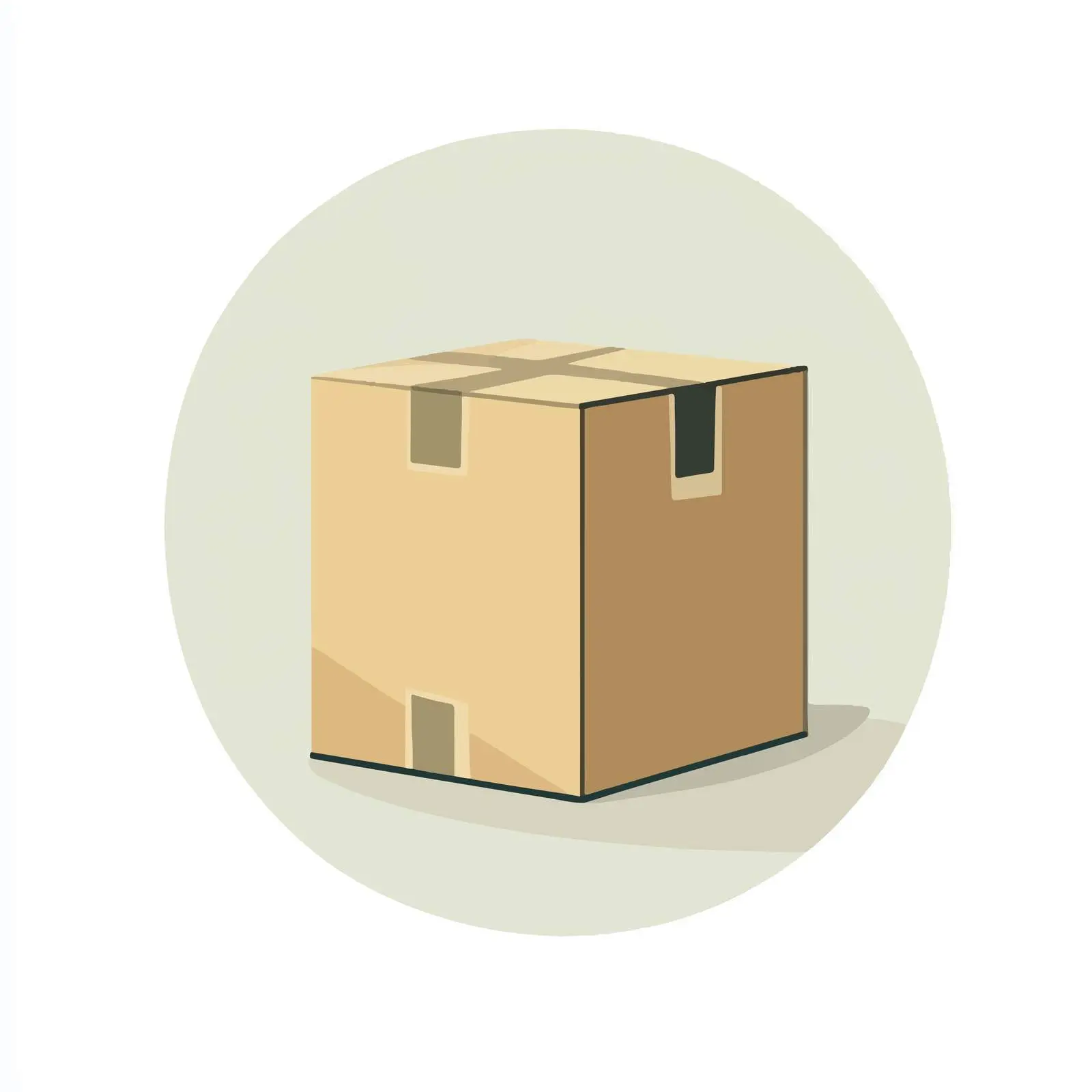 Flat Brown Paper Box Illustration — free download from Dotvec