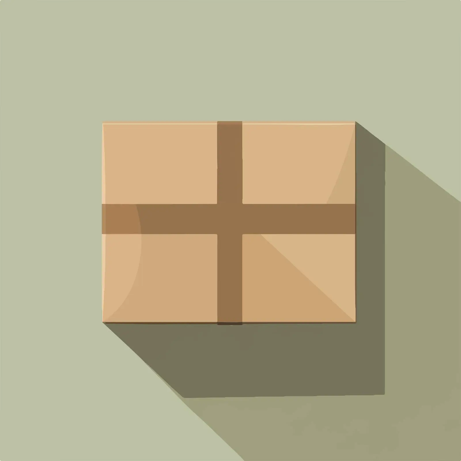 Flat Brown Paper Box Illustration — free download from Dotvec