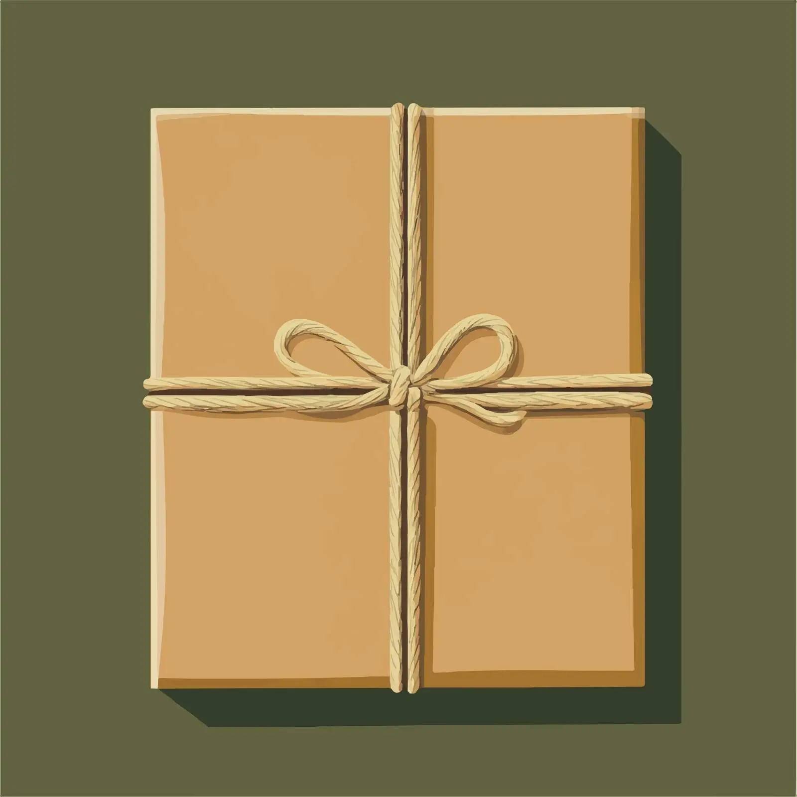 Brown Parcel with Rope Illustration — free download from Dotvec