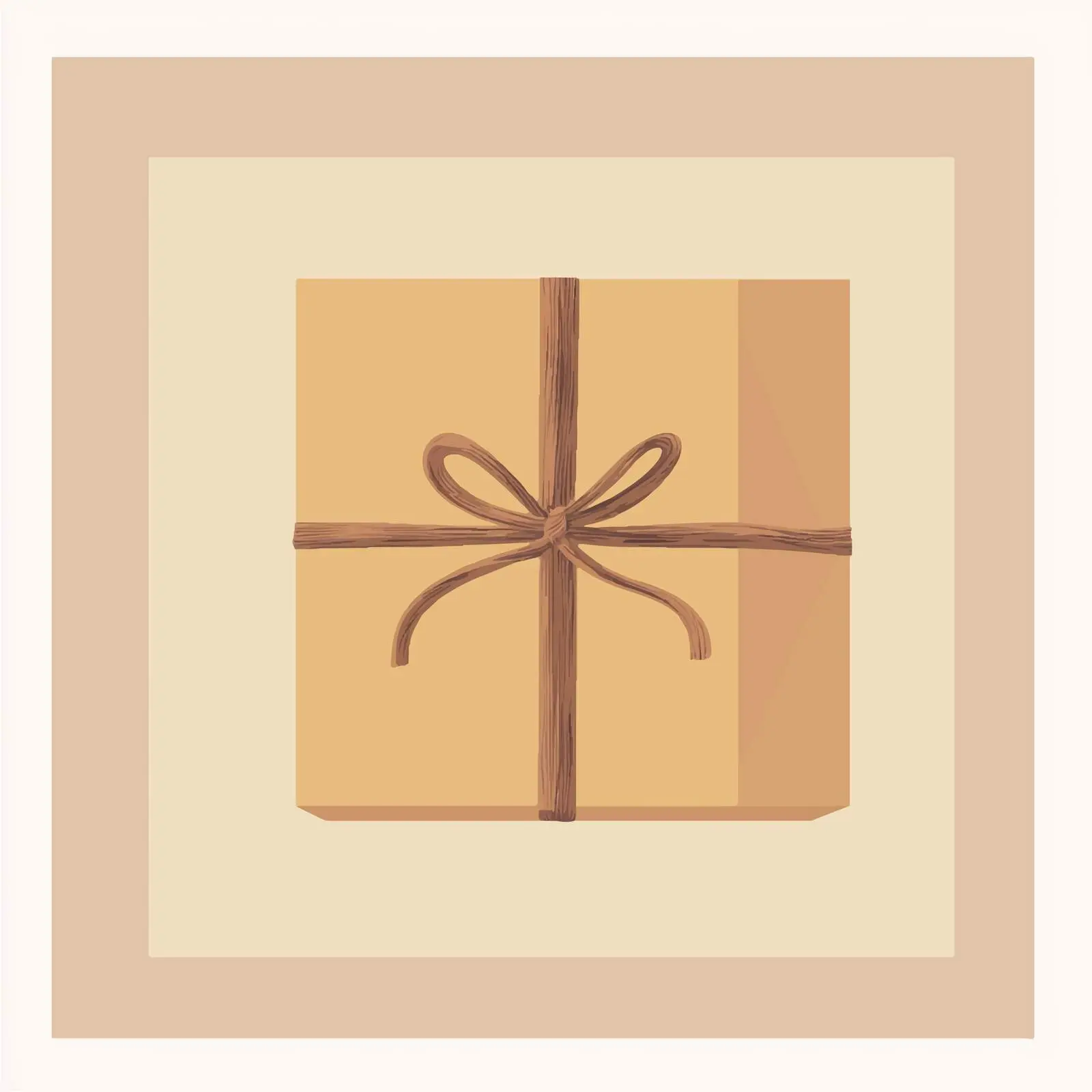 Brown Parcel with Rope Vector Illustration — free download from Dotvec