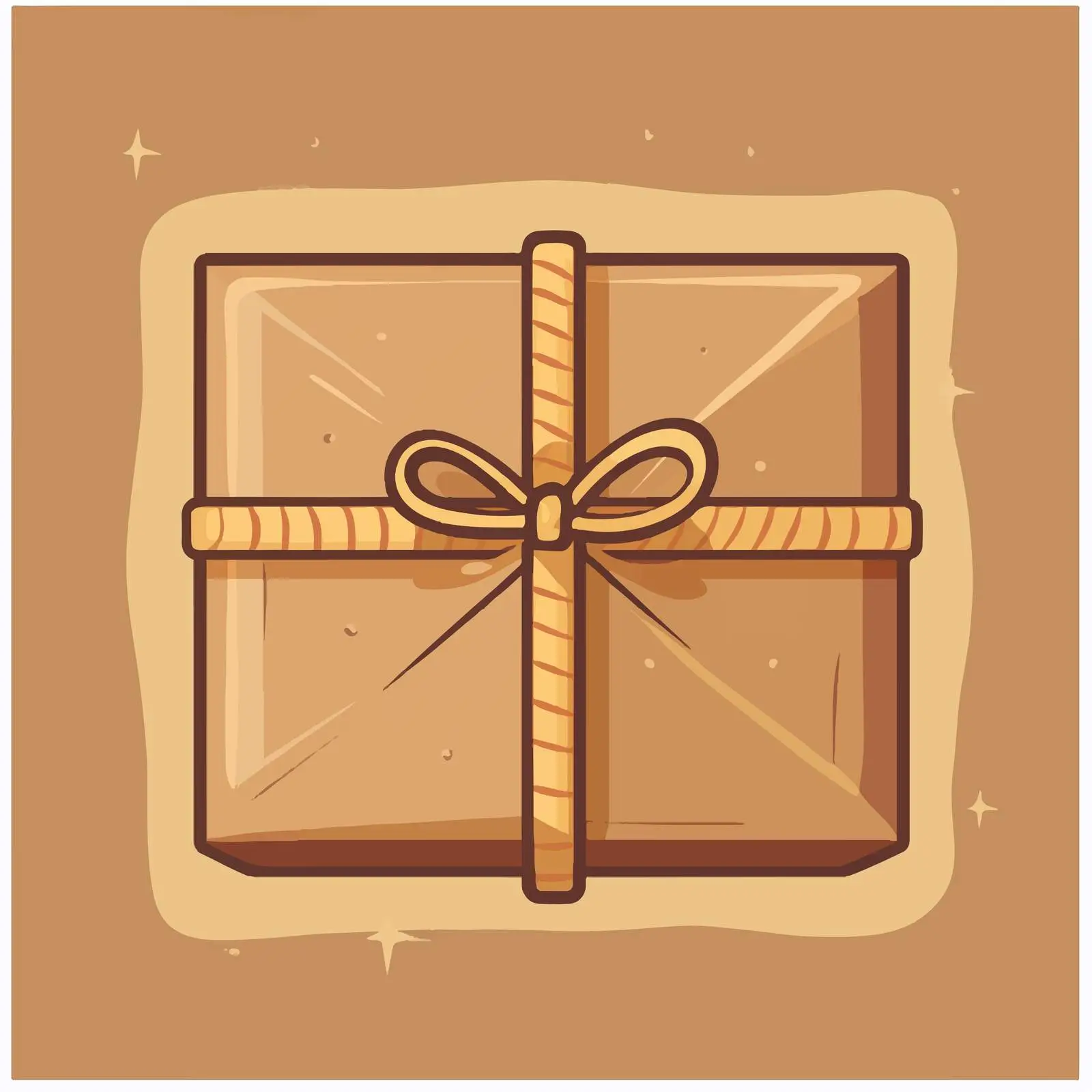 Brown Parcel with Rope Vector Illustration — free download from Dotvec