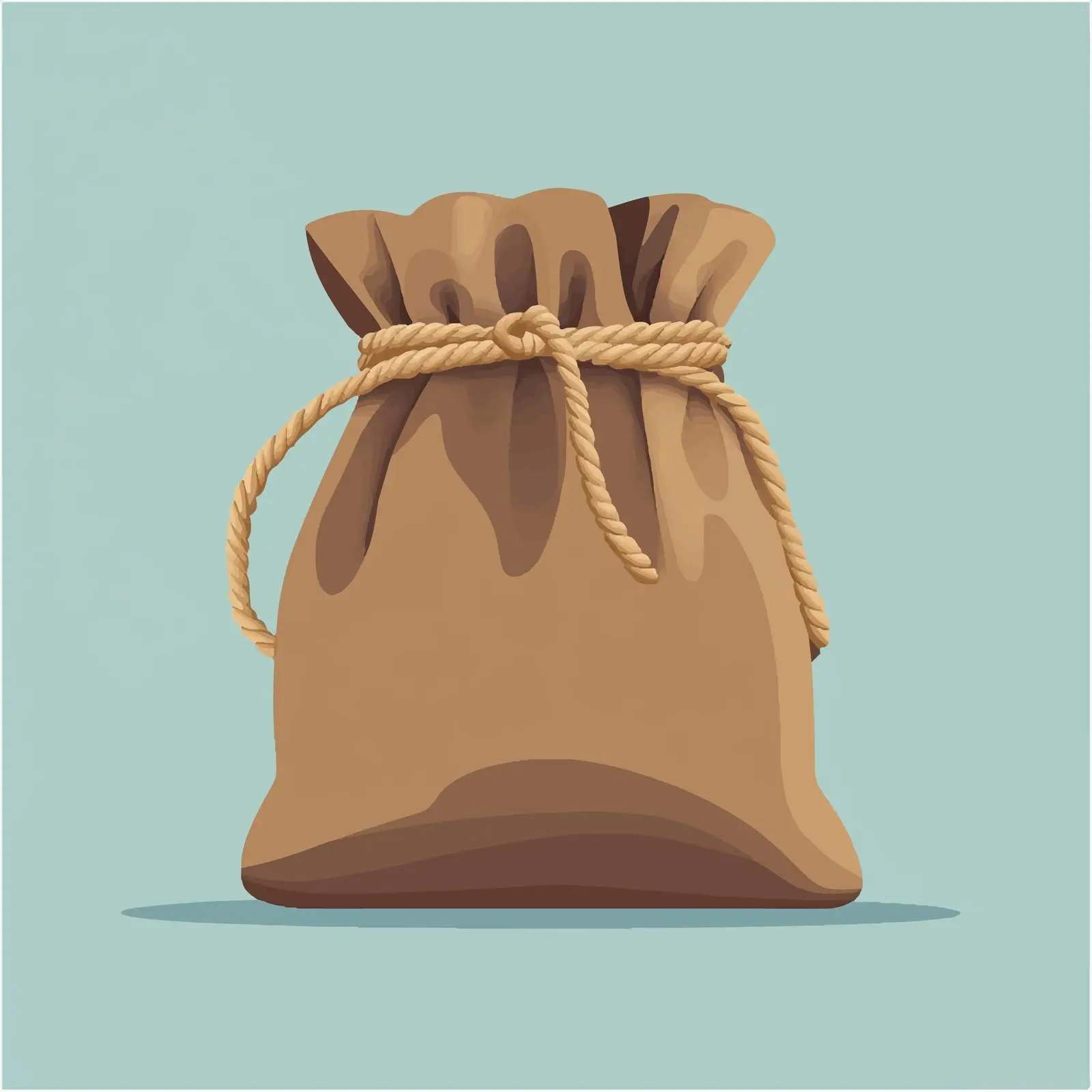 Flat Vector Illustration of Brown Sack — free download from Dotvec