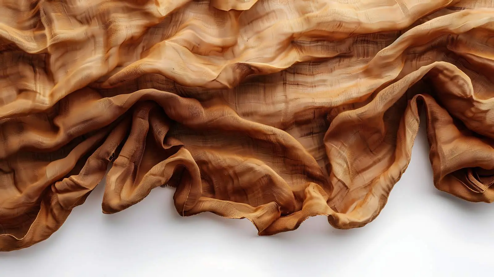 Brown Silk Crumpled Linen Blanket Texture Closeup — free download from Dotvec