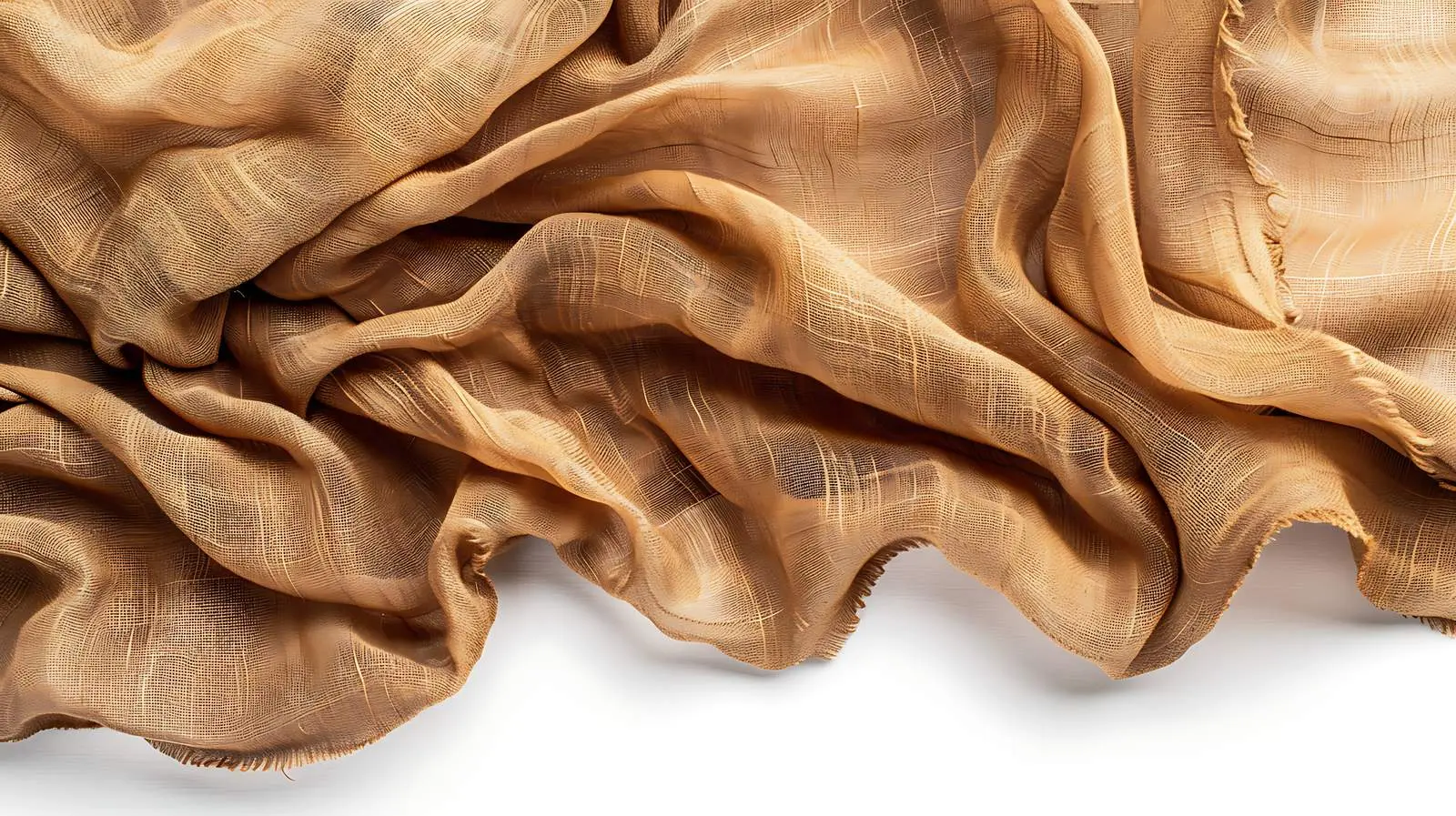 Brown Silk Crumpled Linen Blanket Texture Closeup — free download from Dotvec