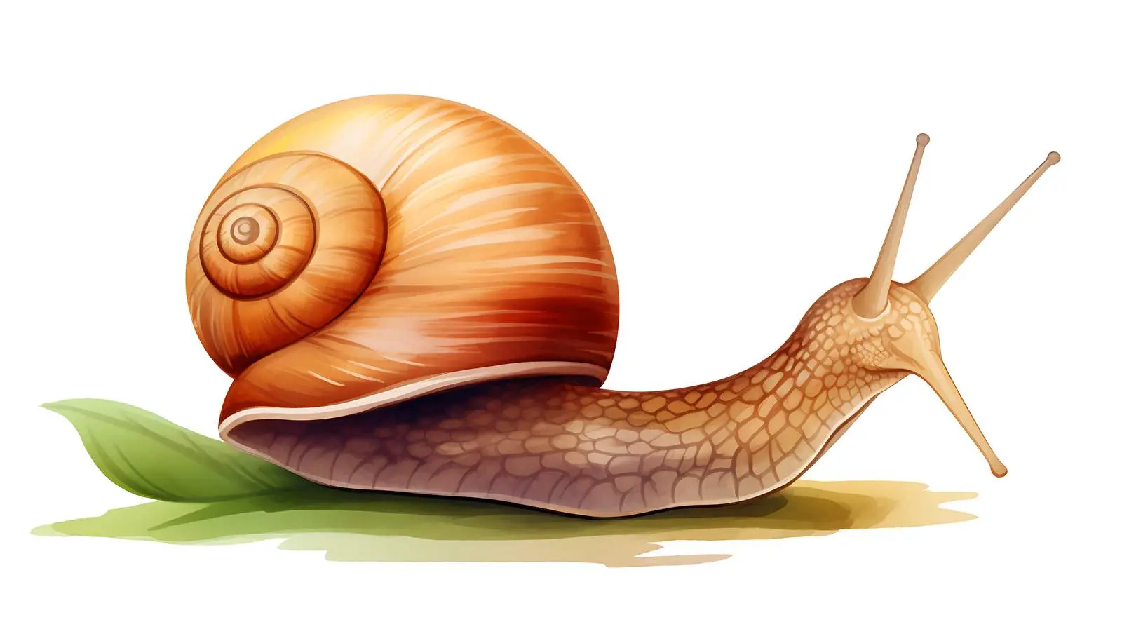 Brown Snail on White Background Drawing — free download from Dotvec