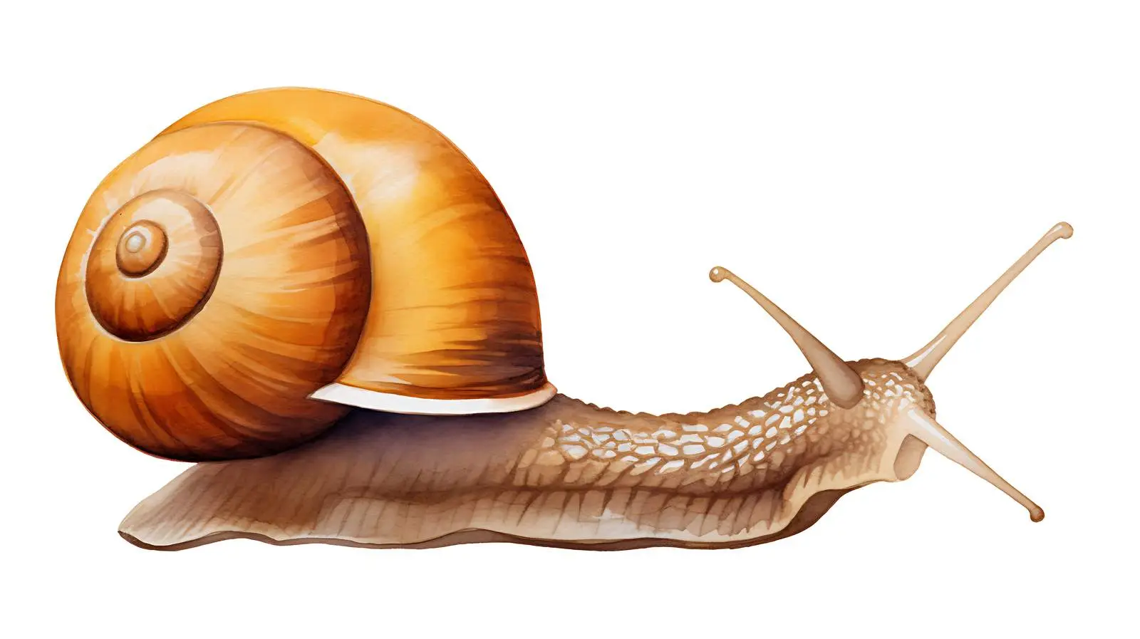 Brown Snail on White Background — free download from Dotvec