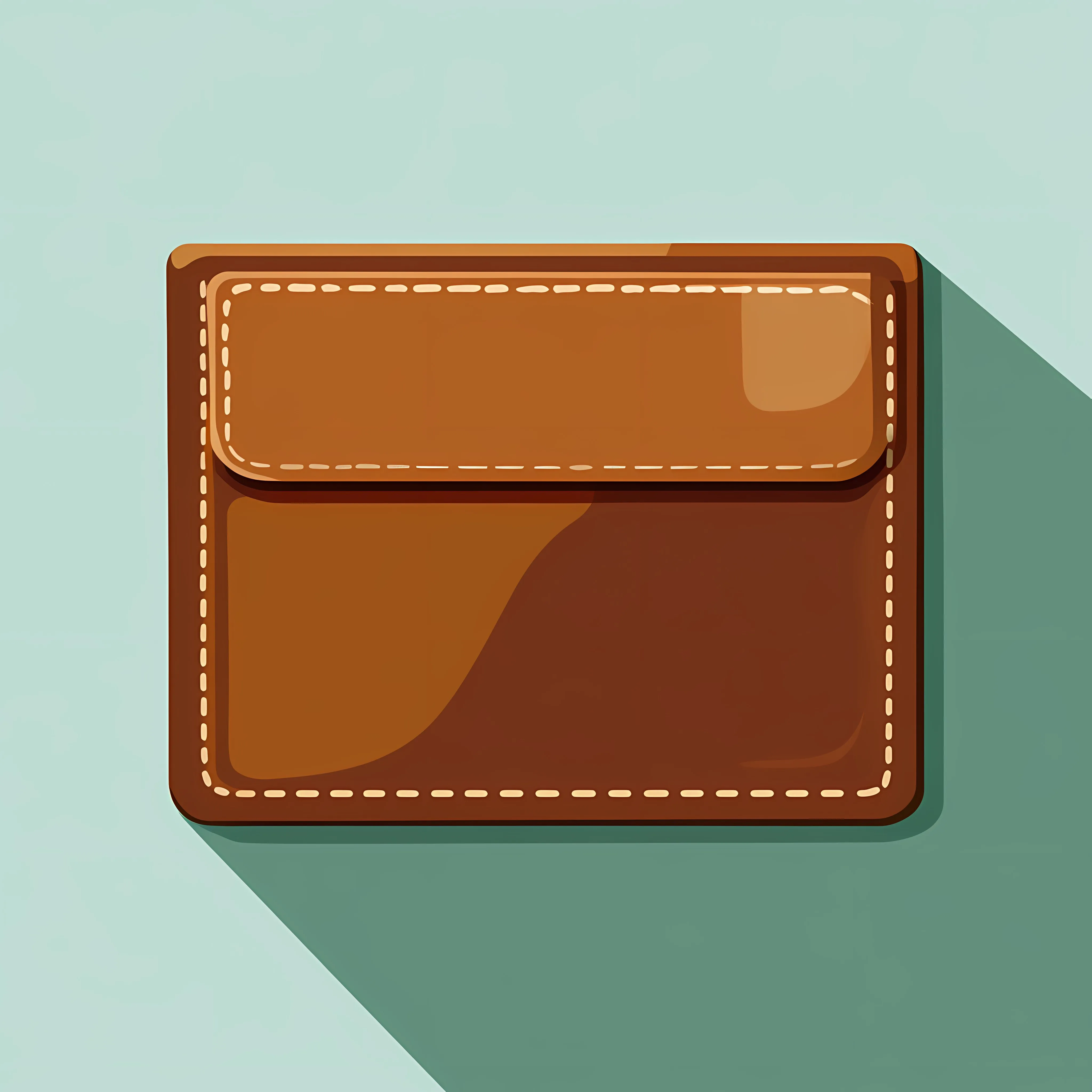 Brown Wallet Flat Vector Illustration in Frame — free download from Dotvec