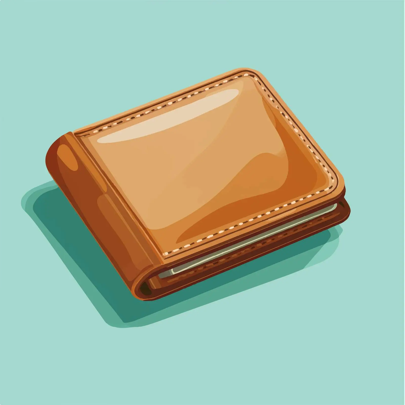 Brown Wallet Vector Illustration — free download from Dotvec