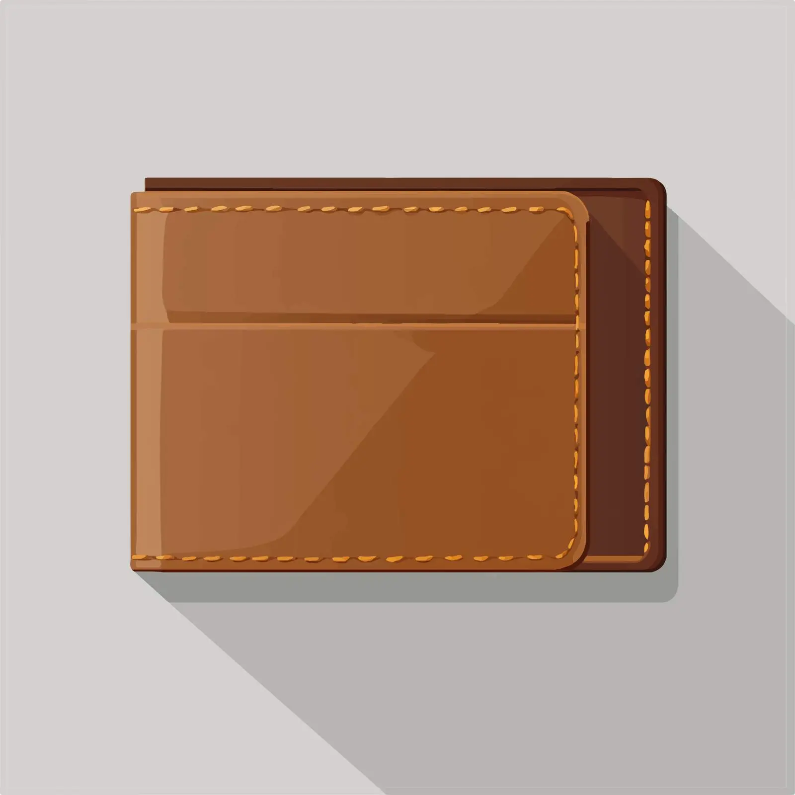 Brown Wallet Vector Illustration in Frame — free download from Dotvec