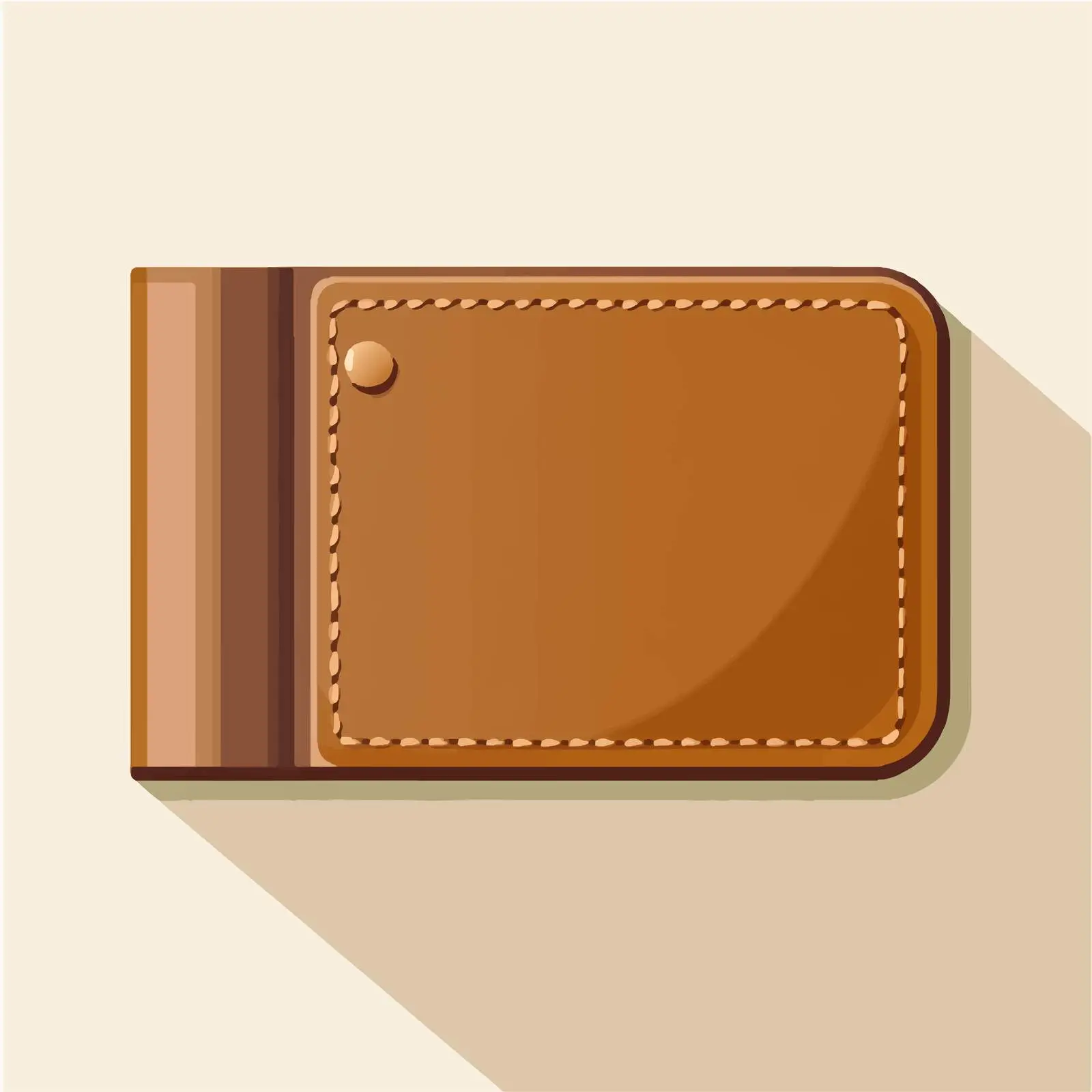 Flat Brown Wallet Vector Illustration — free download from Dotvec