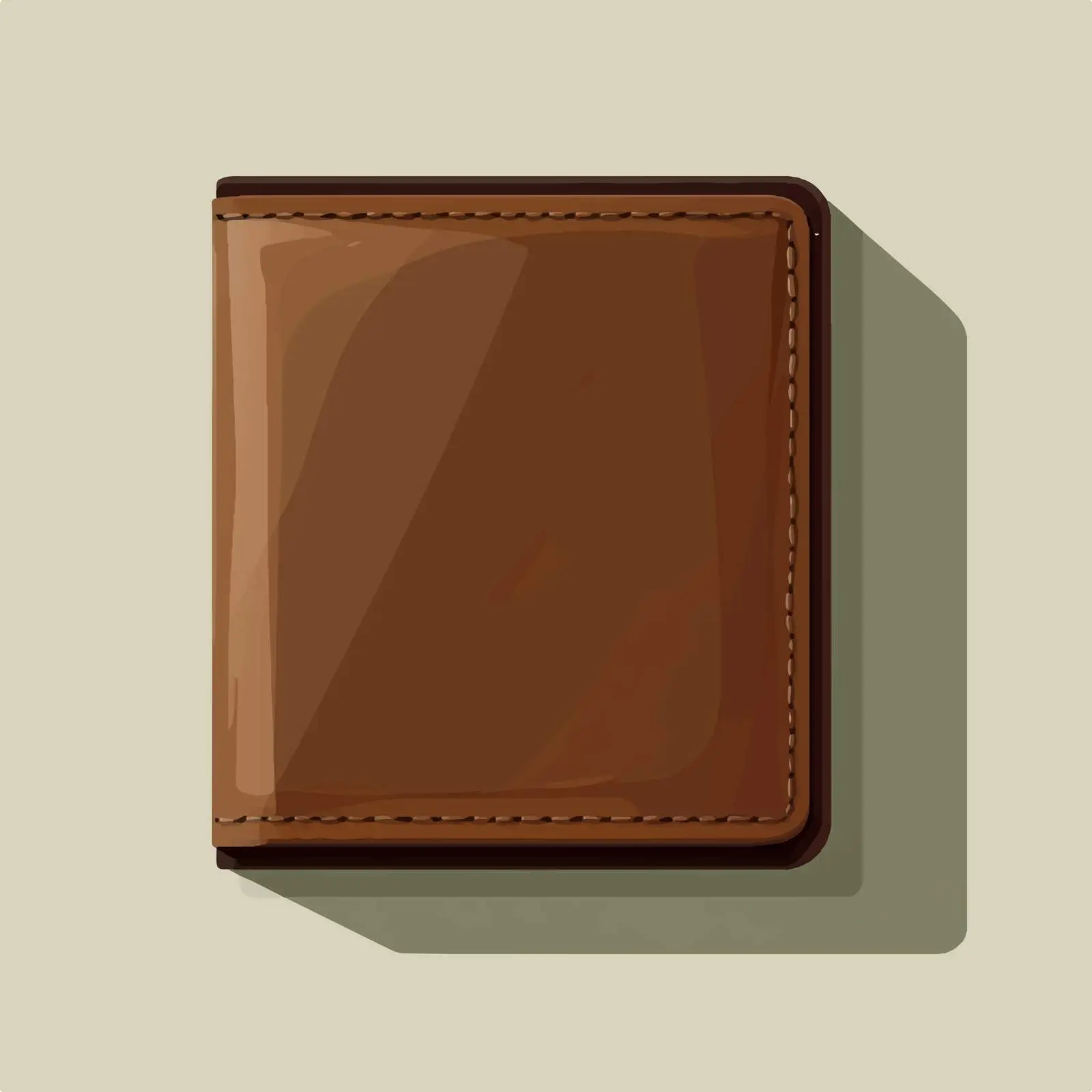 Brown Wallet Vector Illustration in Frame — free download from Dotvec