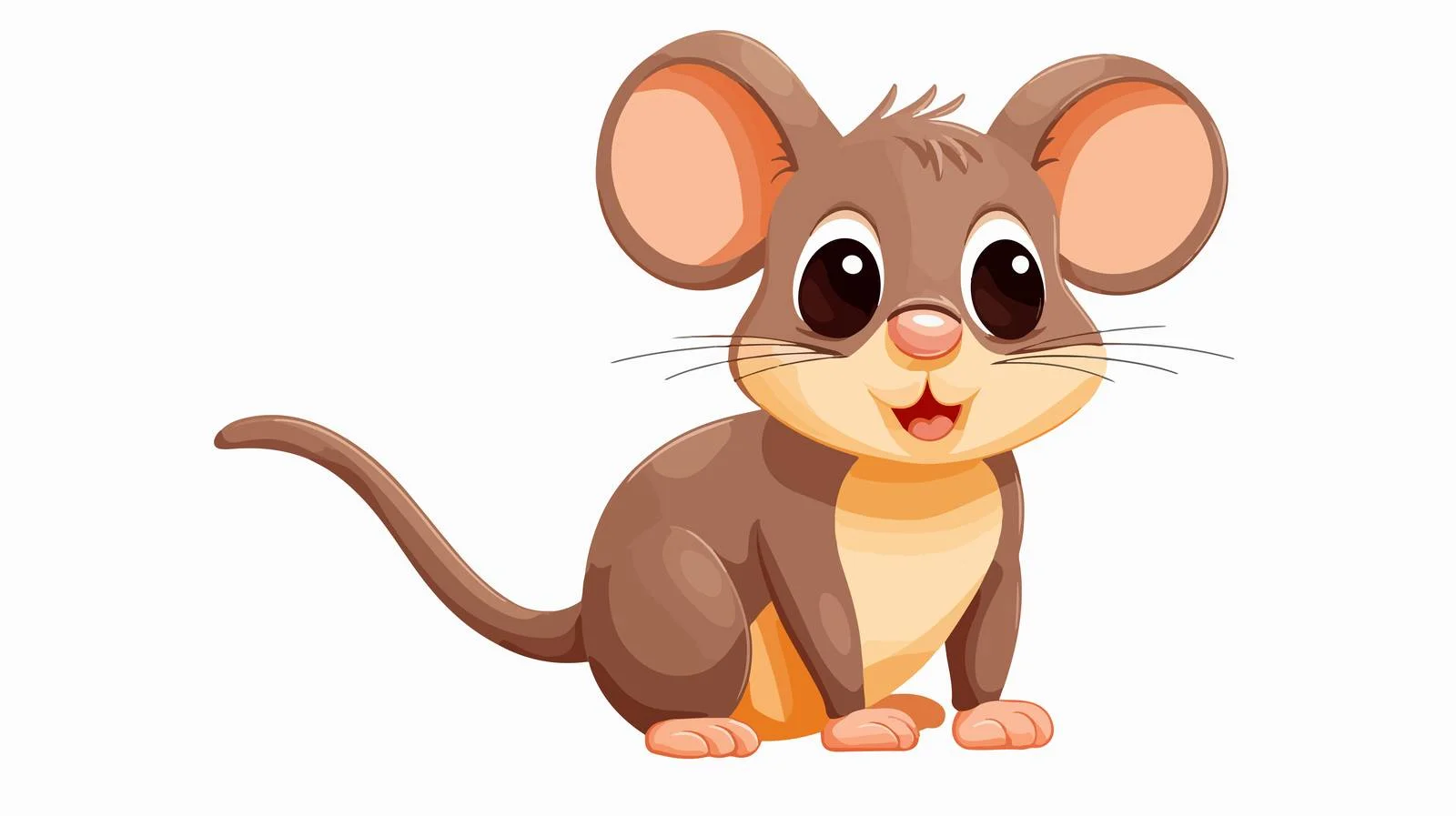 Brown Mouse Cartoon Illustration — free download from Dotvec