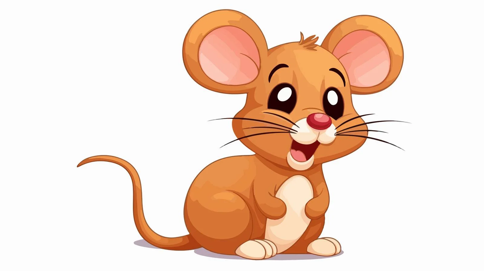 Cute Brown Mouse Cartoon Illustration — free download from Dotvec