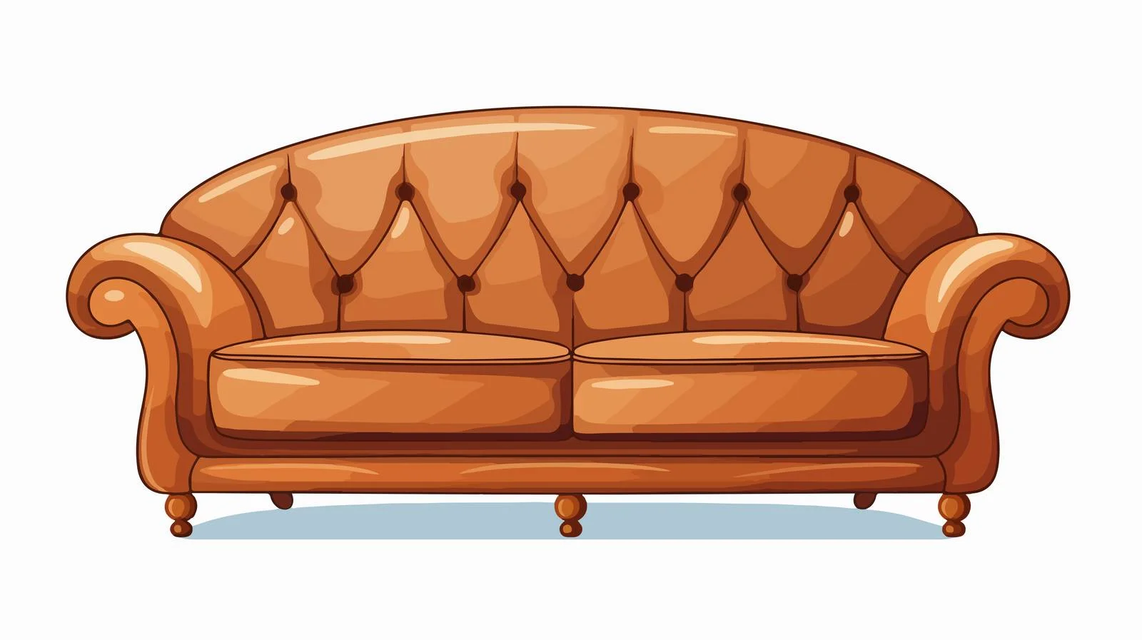 Elegant Brown Sofa — free download from Dotvec