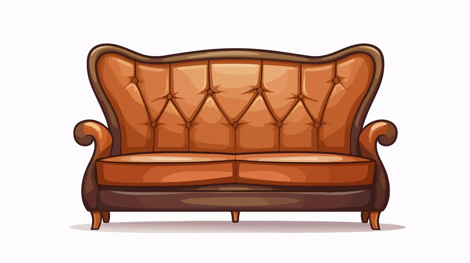 Brown Sofa Quality Design Cartoon — free download from Dotvec
