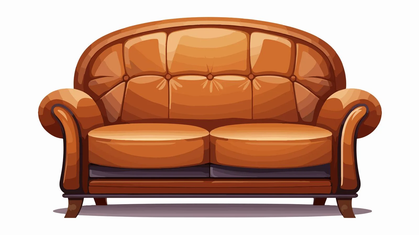 Premium Brown Cartoon Sofa — free download from Dotvec
