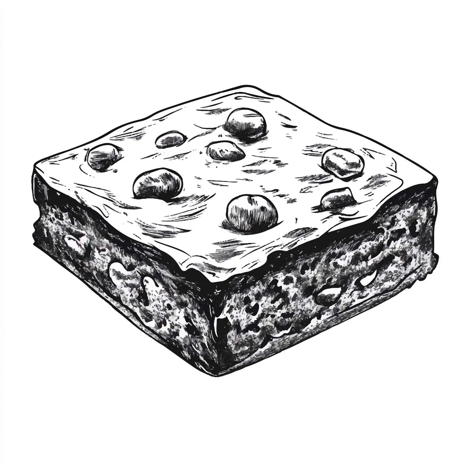 Black and White Brownie Illustration — free download from Dotvec