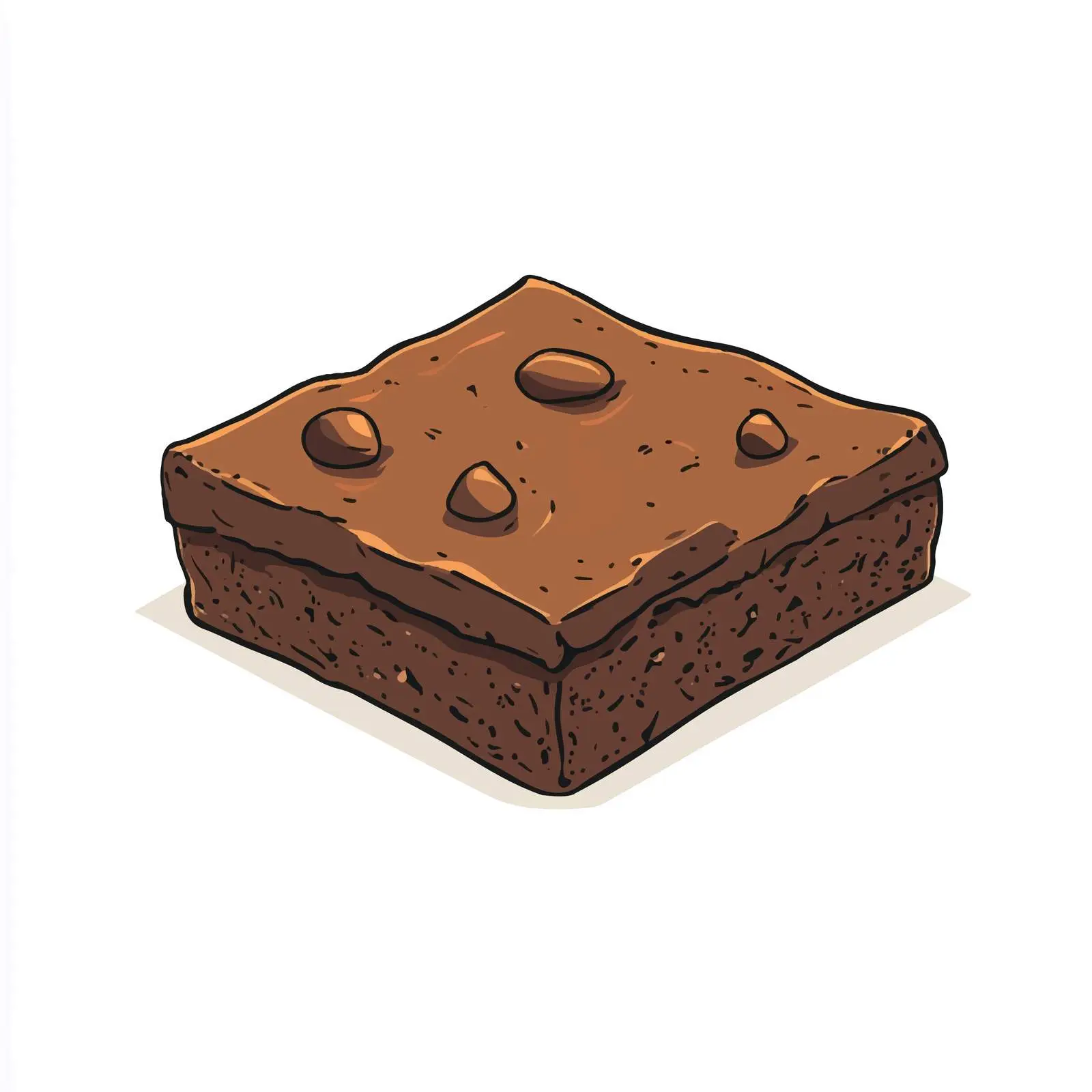 Hand Drawn Brownie Cartoon Vector — free download from Dotvec
