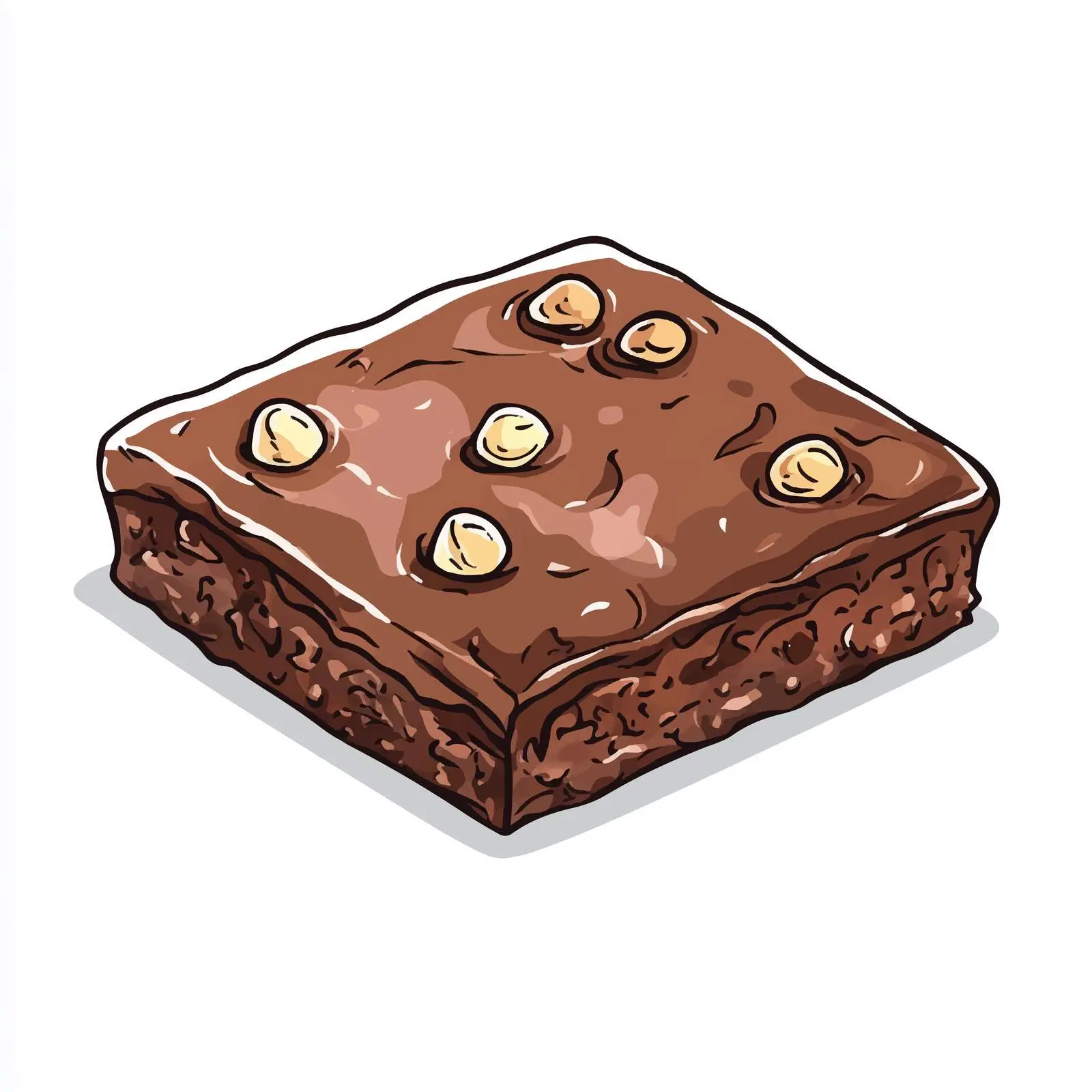 Hand-Drawn Brownie Cartoon Vector — free download from Dotvec