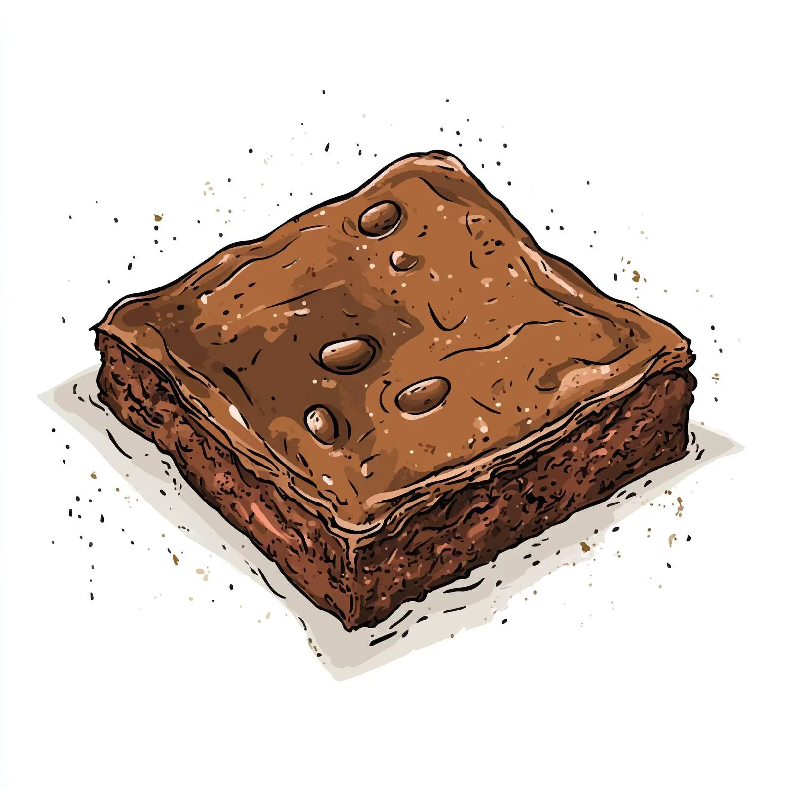 Hand-Drawn Brownie Cartoon Vector — free download from Dotvec